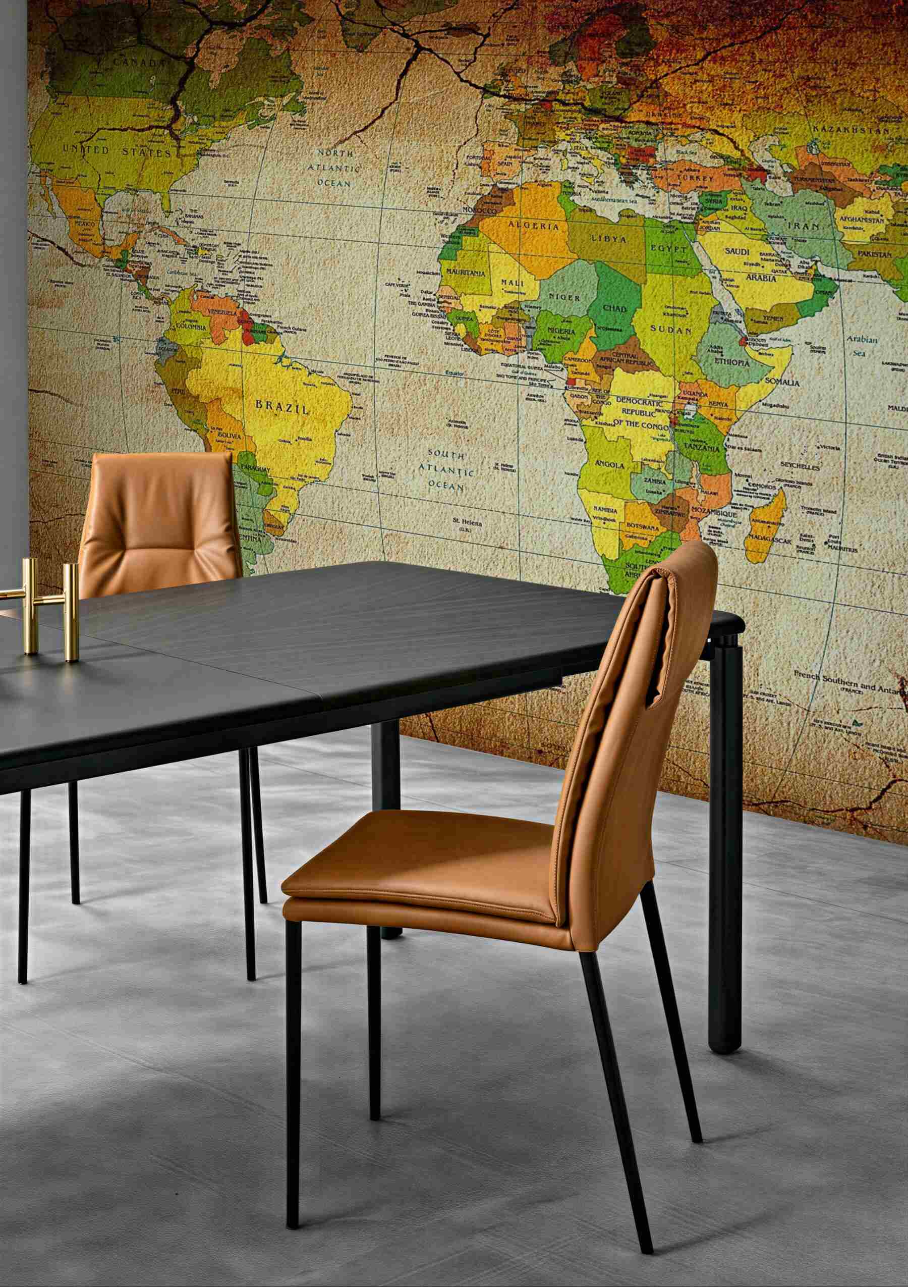 Fototapeta mapa geograficzna świata