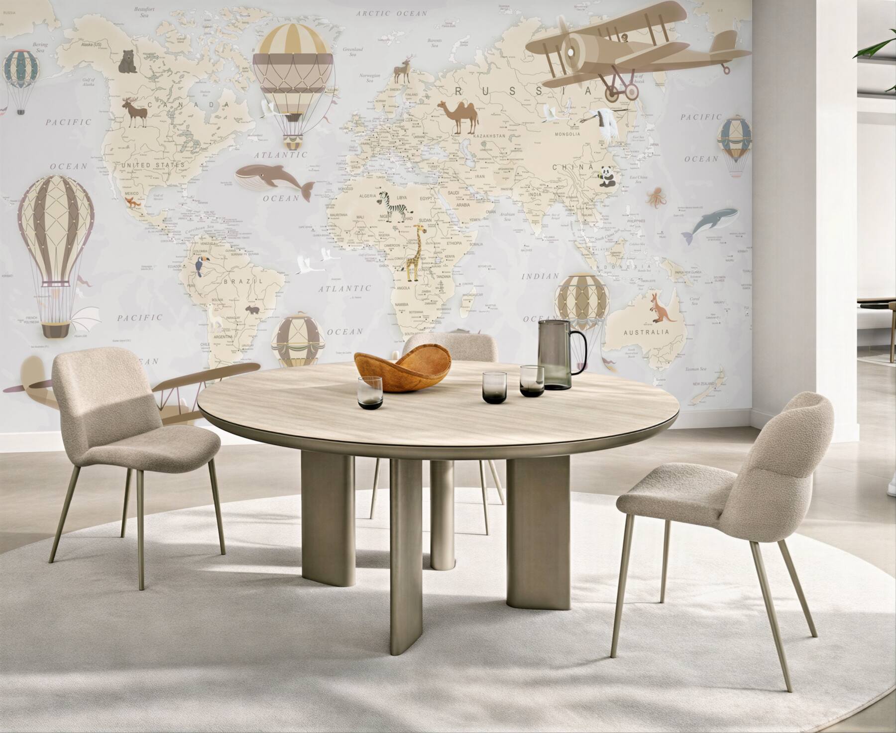 Fototapeta mapa świata z maksymalną ilością szczegółów