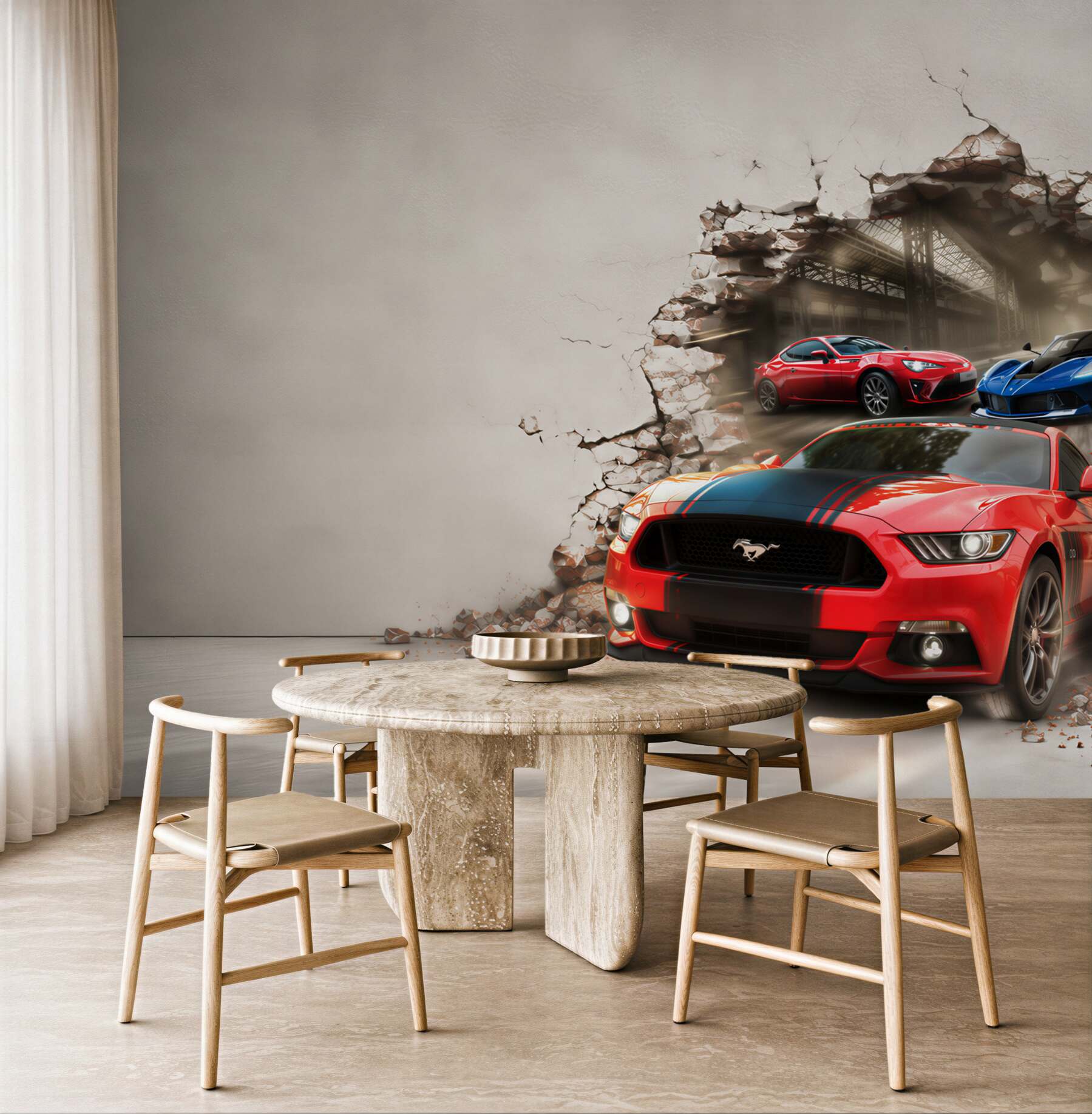 Fototapeta mustang czerwony na ścianie