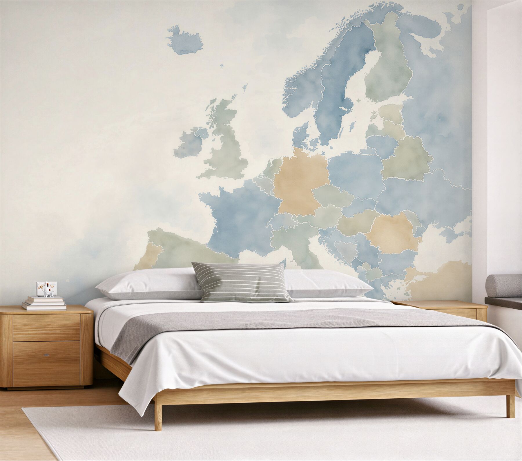 Fototapeta mapa europy z flagami krajów