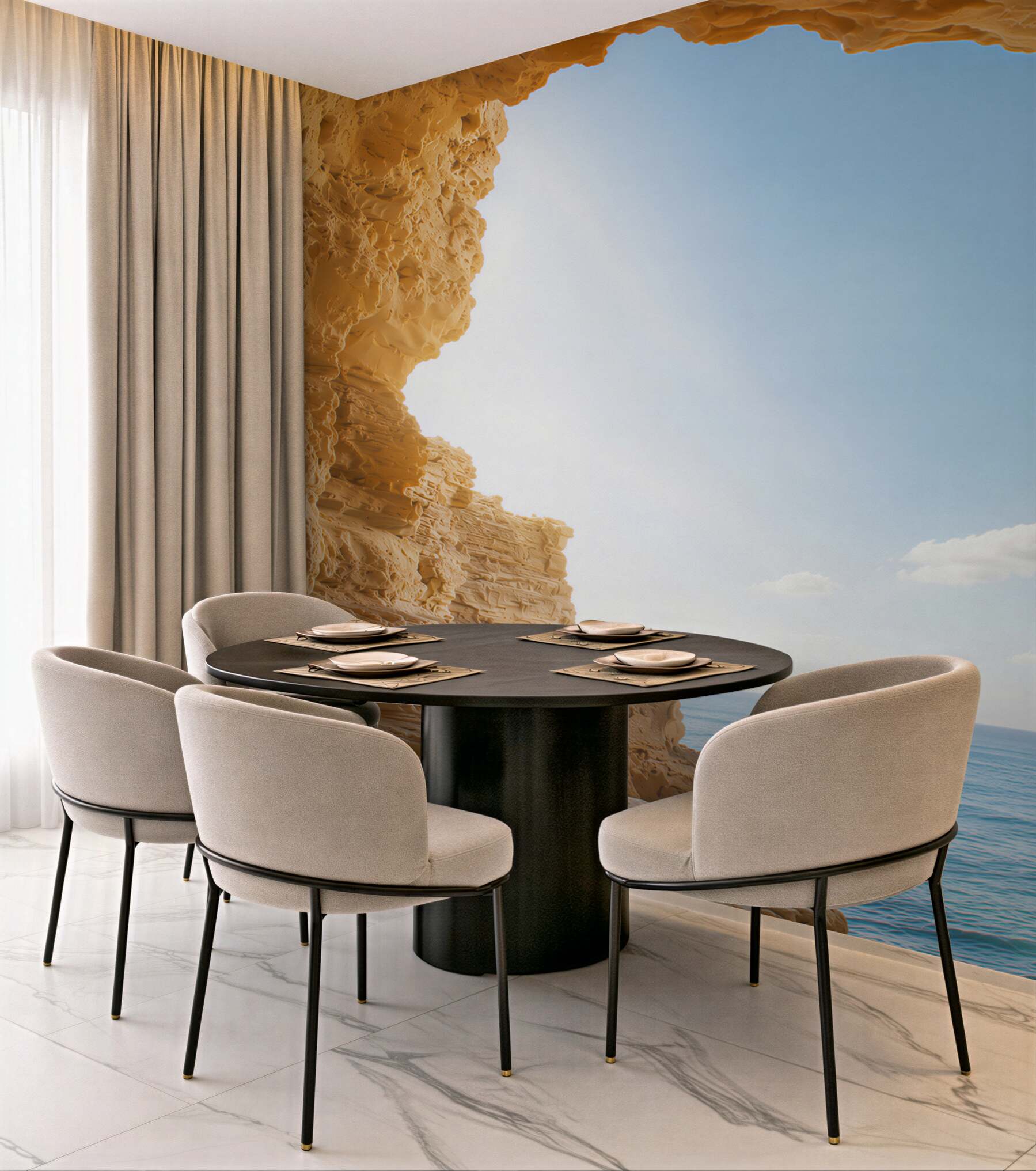 Fototapeta niebo nad oceanem jest absolutnie czyste