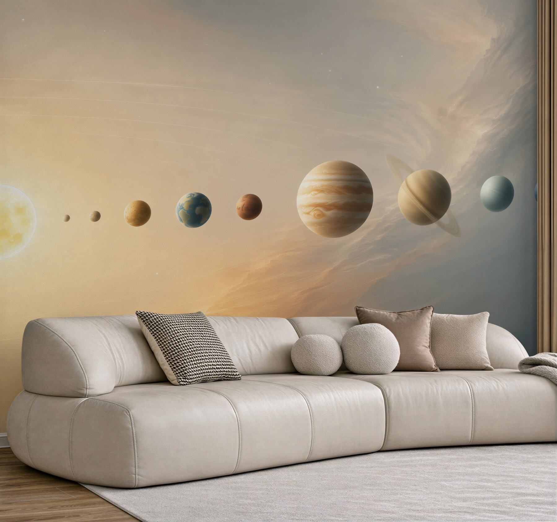 Fototapeta kolejność rotacji planet wokół naszej galaktyki