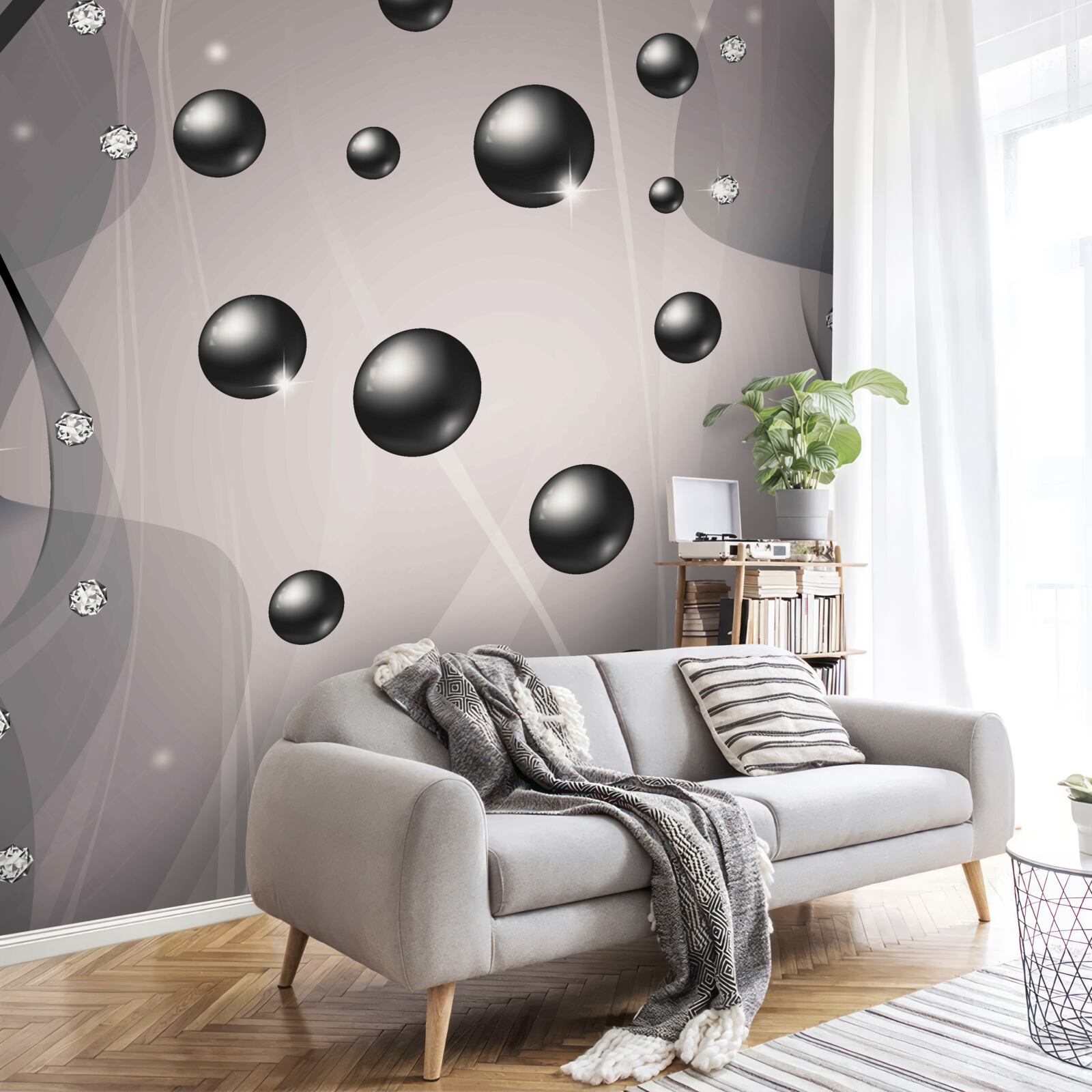Fototapeta cienie na szarej powierzchni