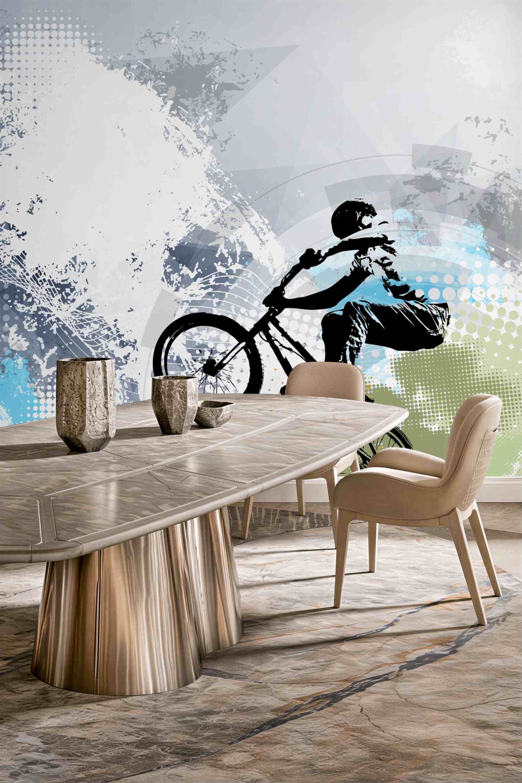 Fototapeta graffiti motocyklisty