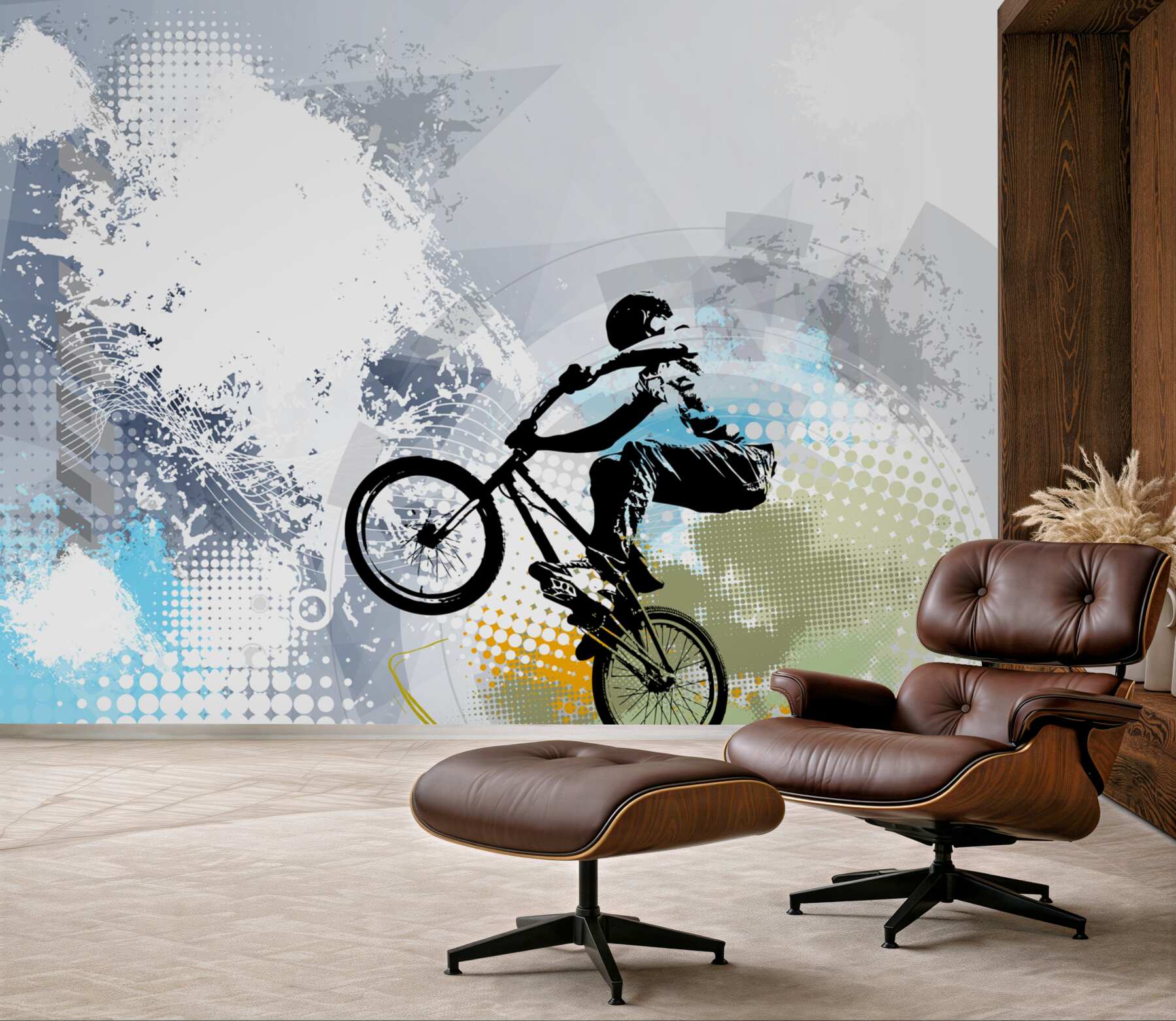 Fototapeta graffiti motocyklisty