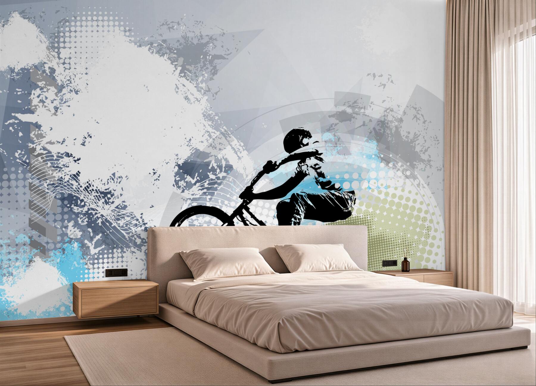Fototapeta graffiti motocyklisty