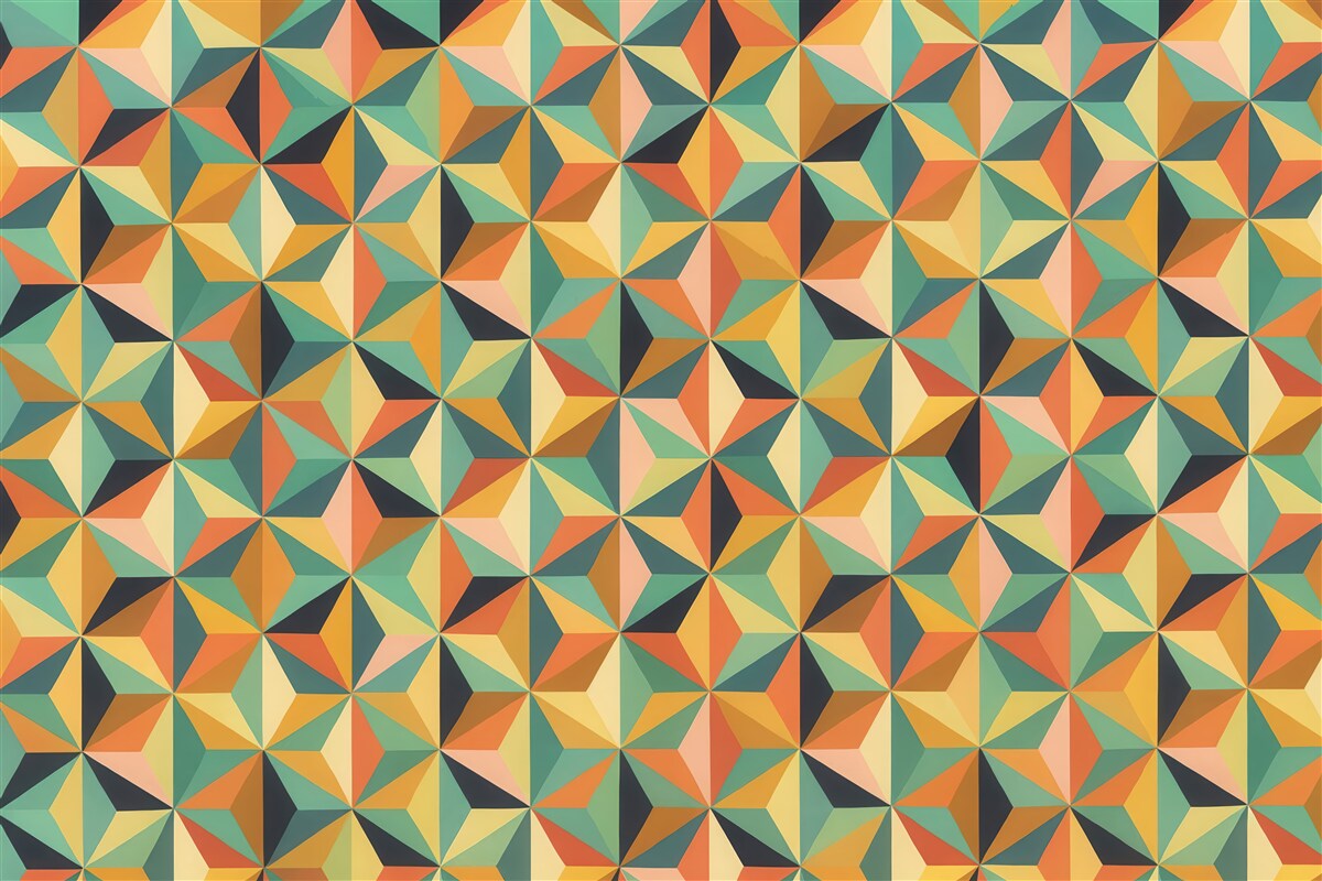 Fototapeta retro mozaika geometrycznych gwiazd