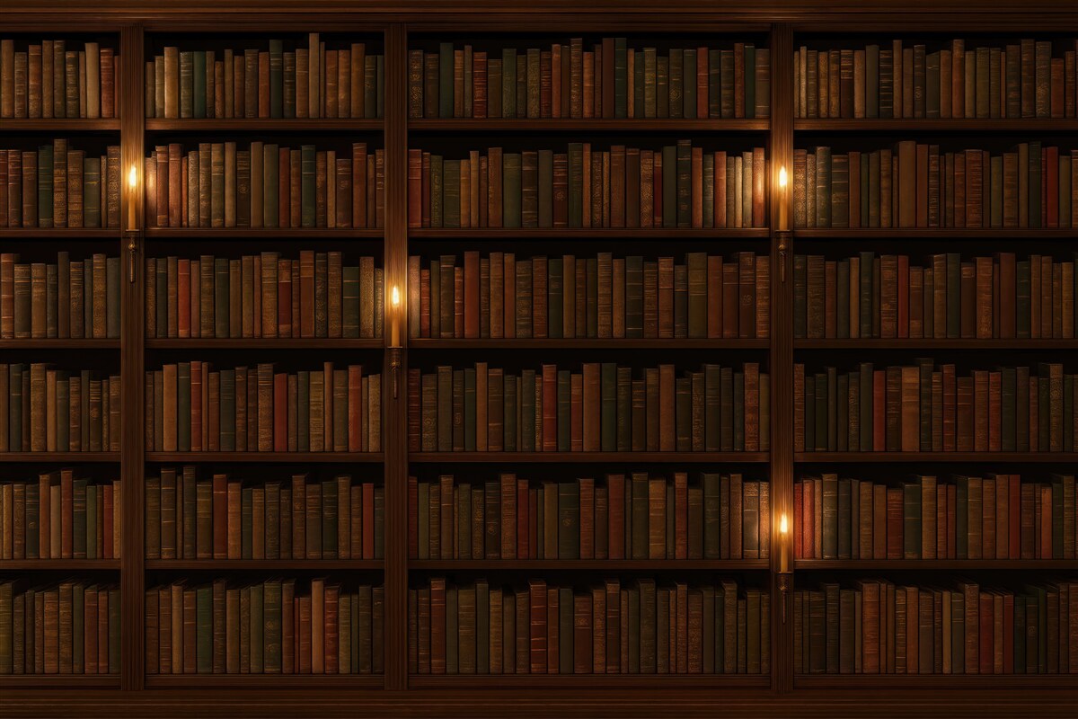 Fototapeta klimatyczna biblioteka z książkami