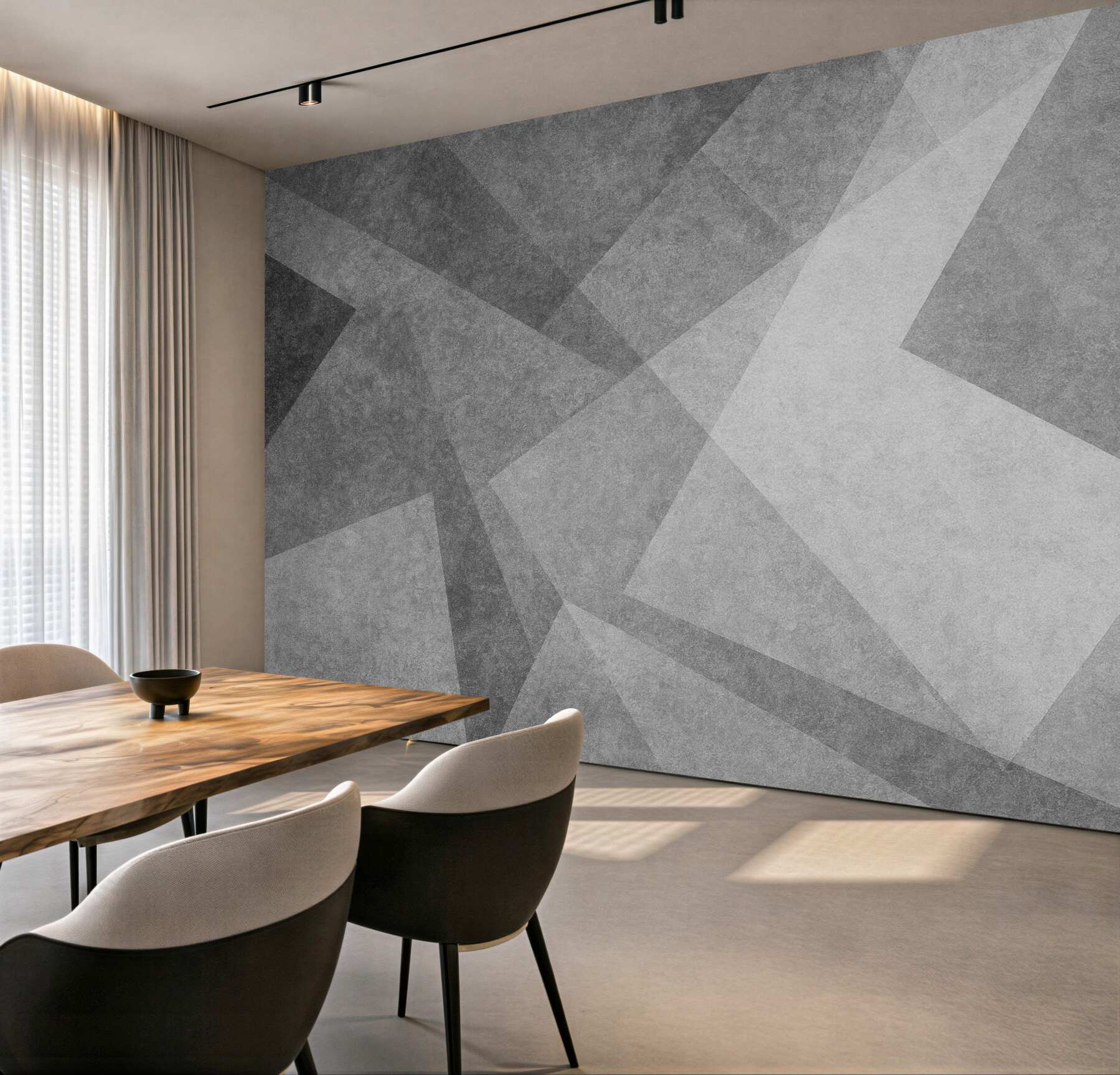 Fototapeta szara abstrakcja geometryczna