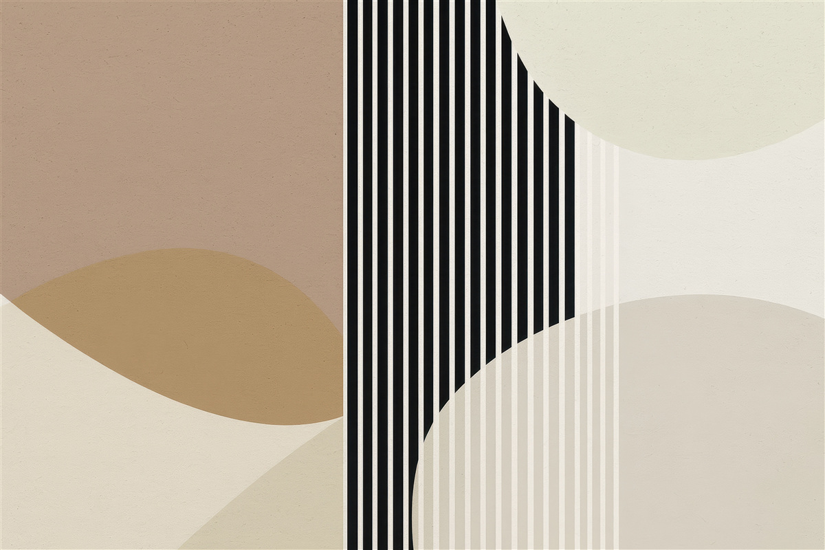 Fototapeta geometryczne łuki w stylu modernistycznym