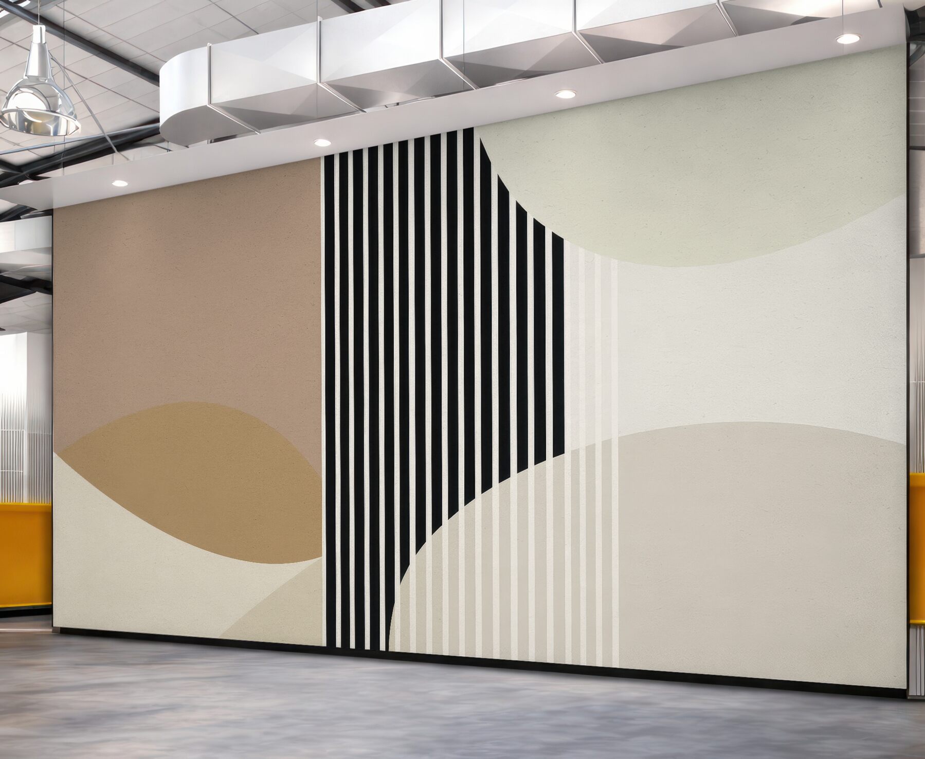 Fototapeta geometryczne łuki w stylu modernistycznym