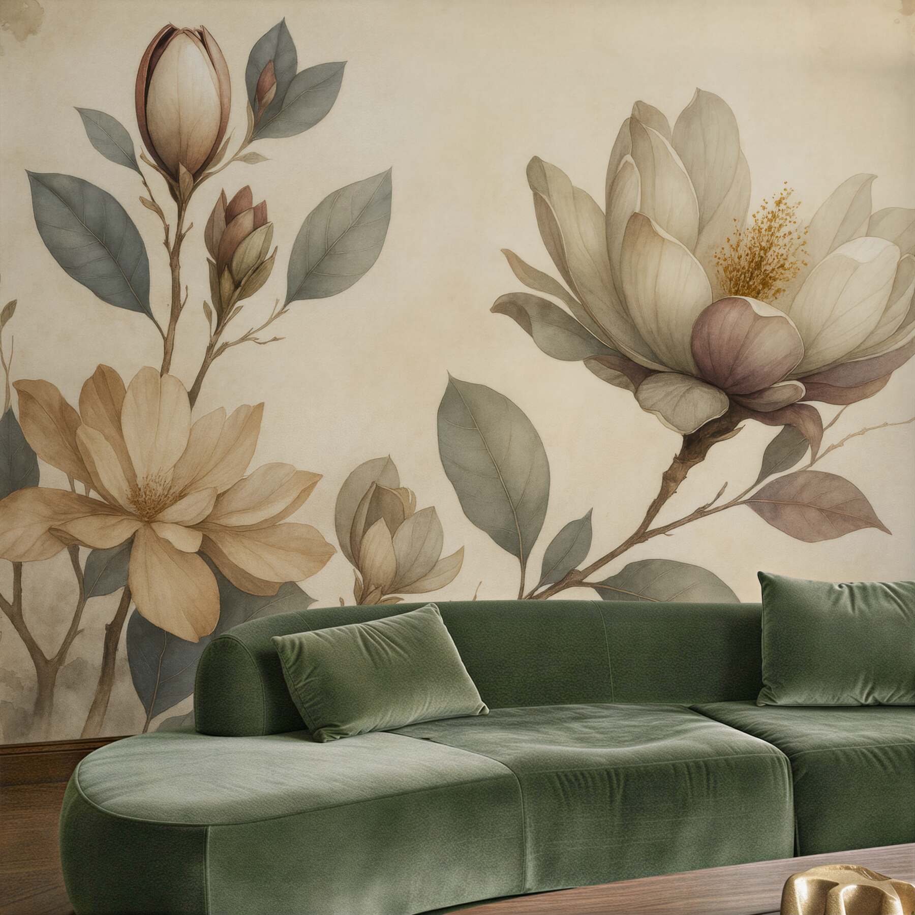 Fototapeta subtelne magnolie w stylu vintage
