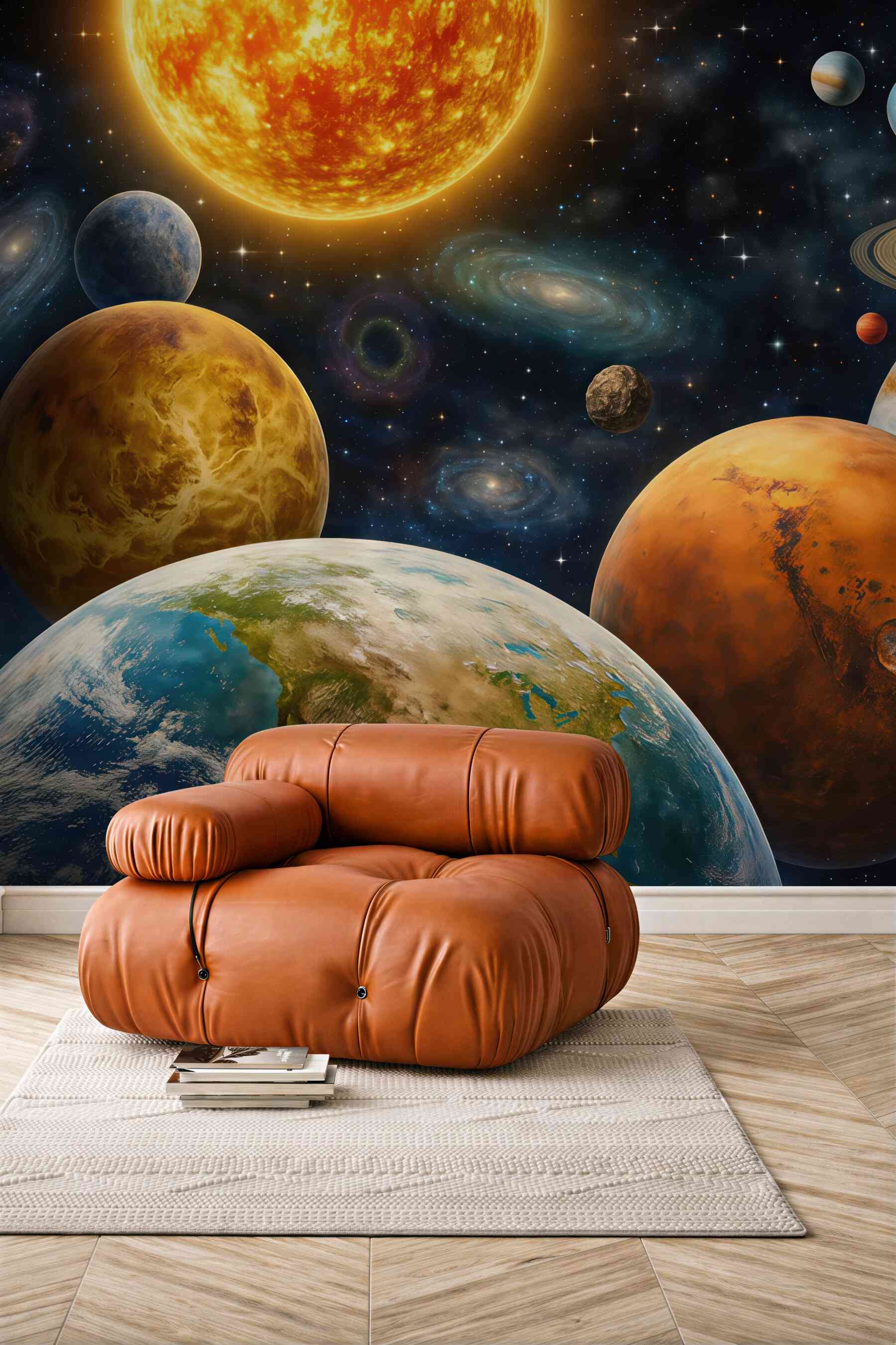 Fototapeta kosmiczny układ planet i gwiazd