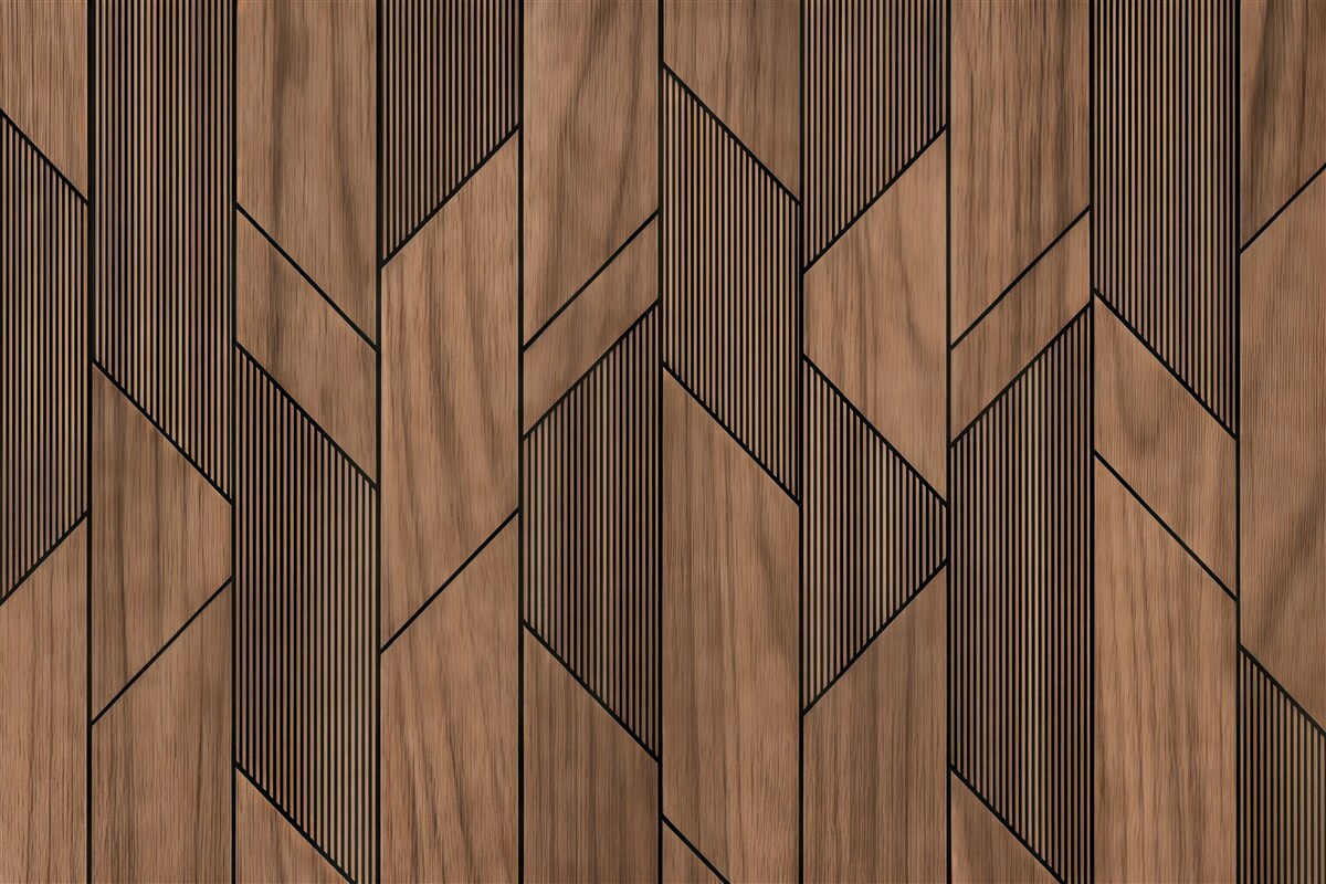 Fototapeta geometryczne drewniane panele nowoczesne