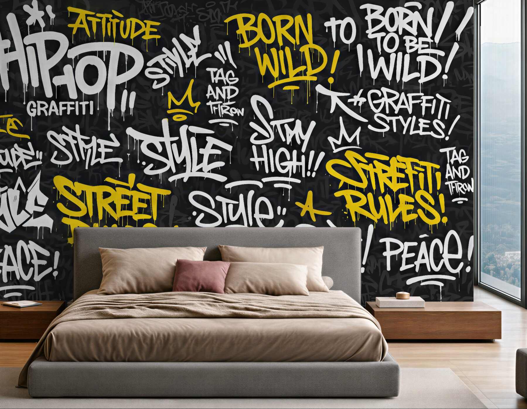 Fototapeta hip-hopowy graffiti styl uliczny