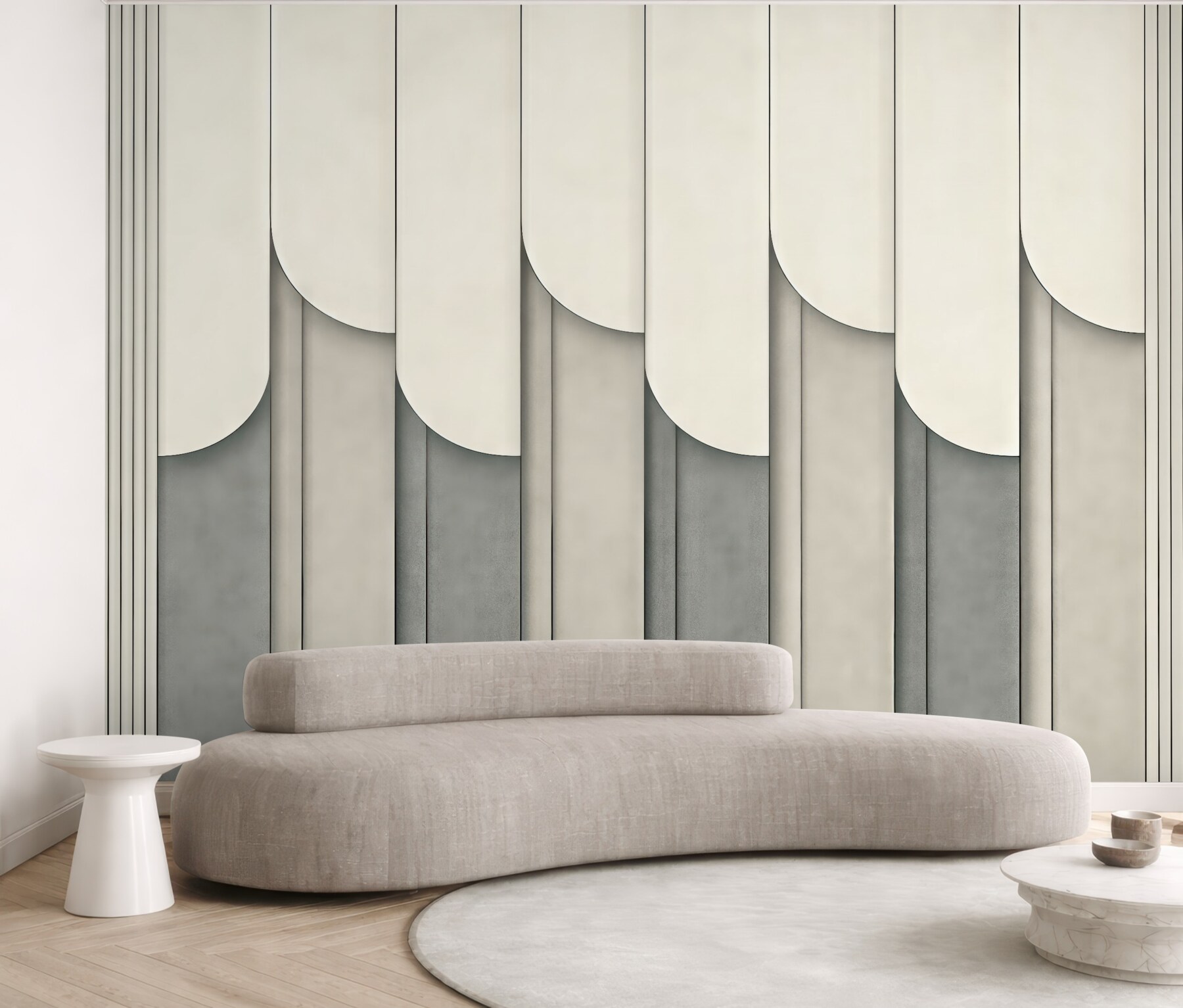 Fototapeta geometryczna elegancja w beżach i szarościach