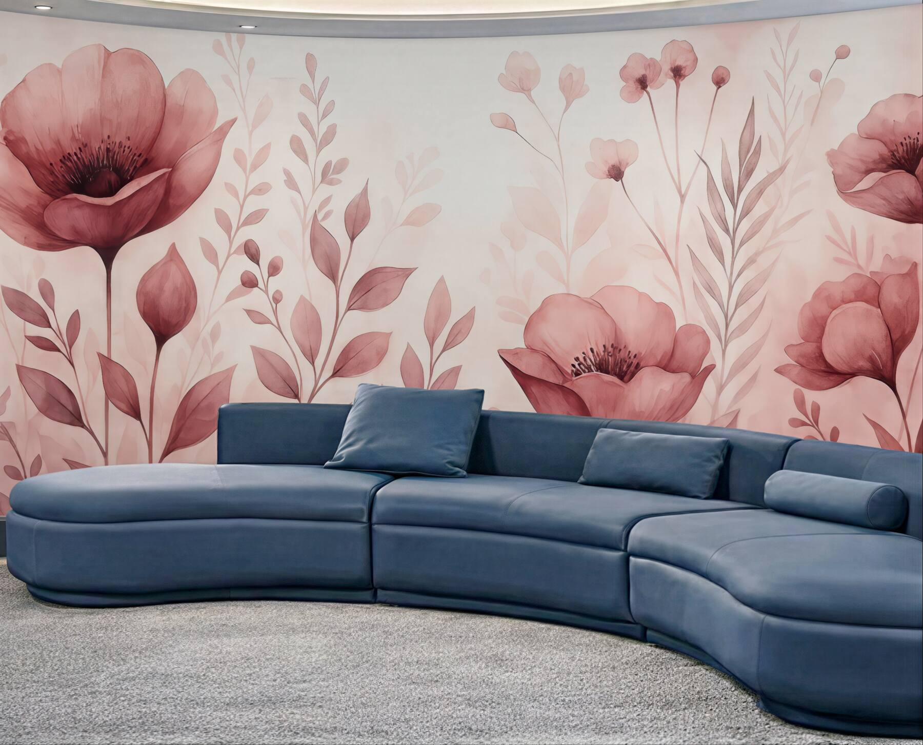 Fototapeta pudrowe maki w romantycznej mgiełce
