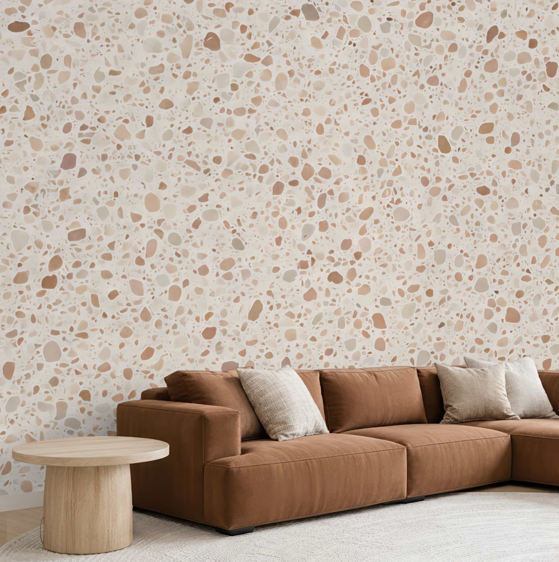 Fototapeta beżowe terrazzo w ciepłym klimacie