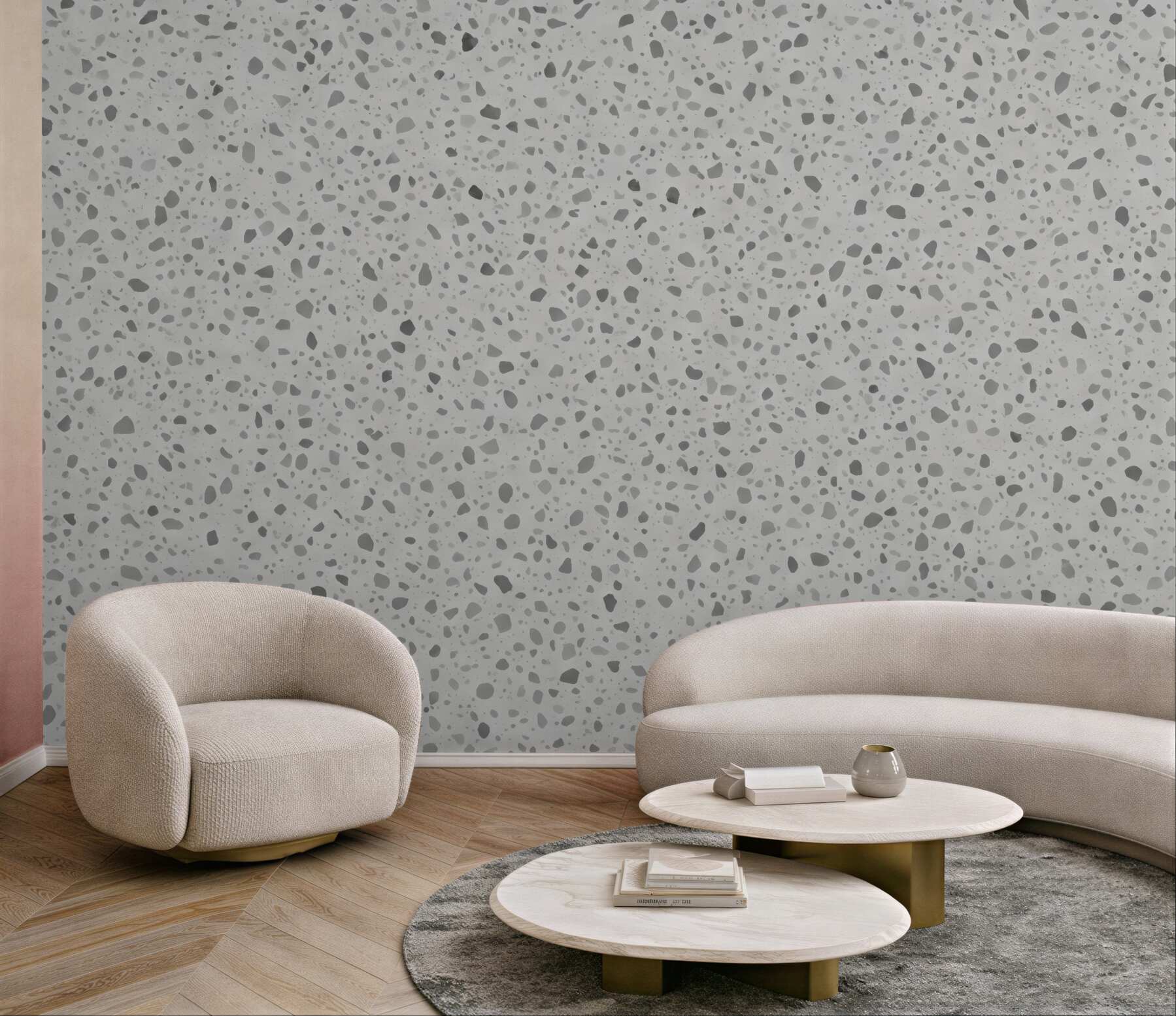 Fototapeta szare terrazzo w nowoczesnym stylu