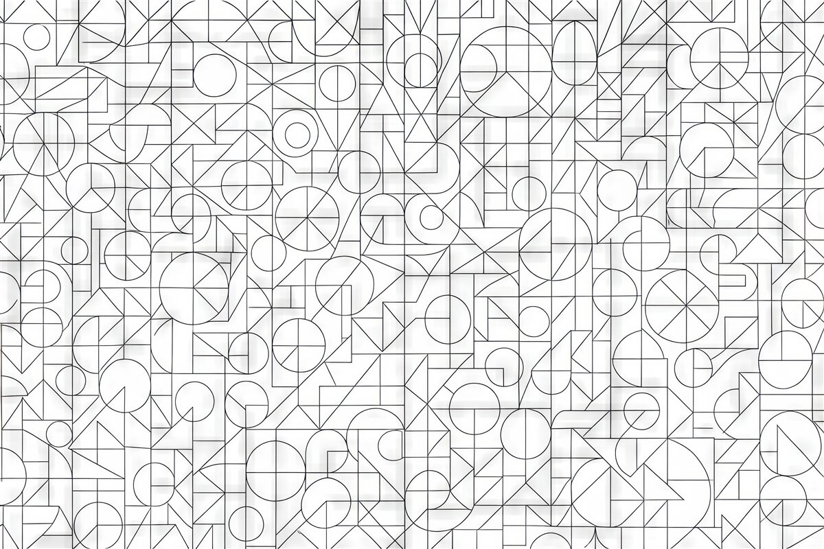 Fototapeta subtelna geometryczna mozaika w minimalistycznym stylu