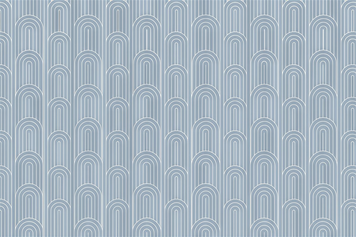 Fototapeta błękitne łuki w stylu art déco