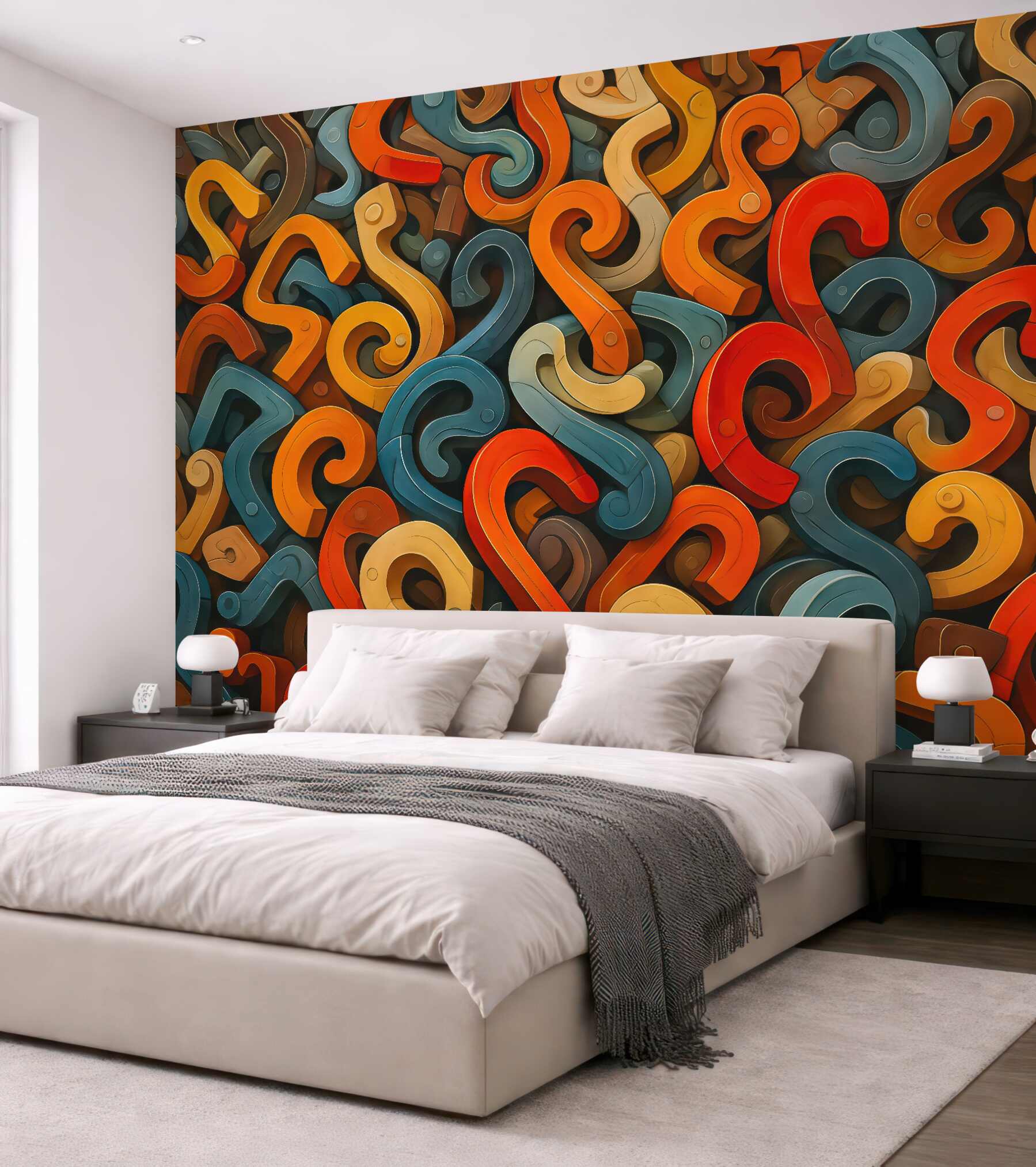 Fototapeta barwna abstrakcja wijących kształtów