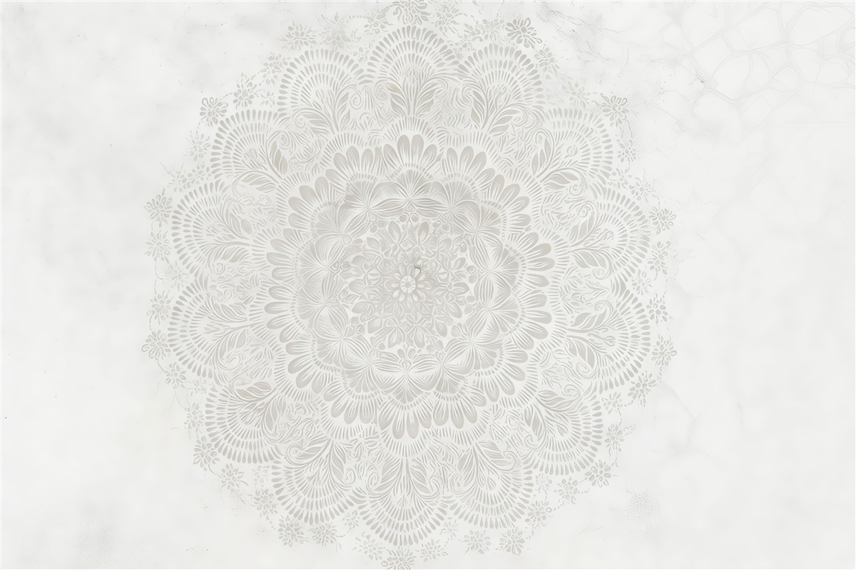 Fototapeta subtelna mandala na jasnym marmurze