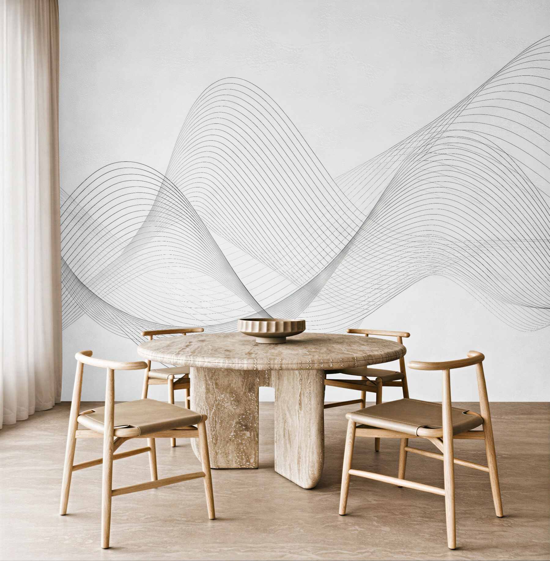 Fototapeta subtelne fale minimalistycznej harmonii