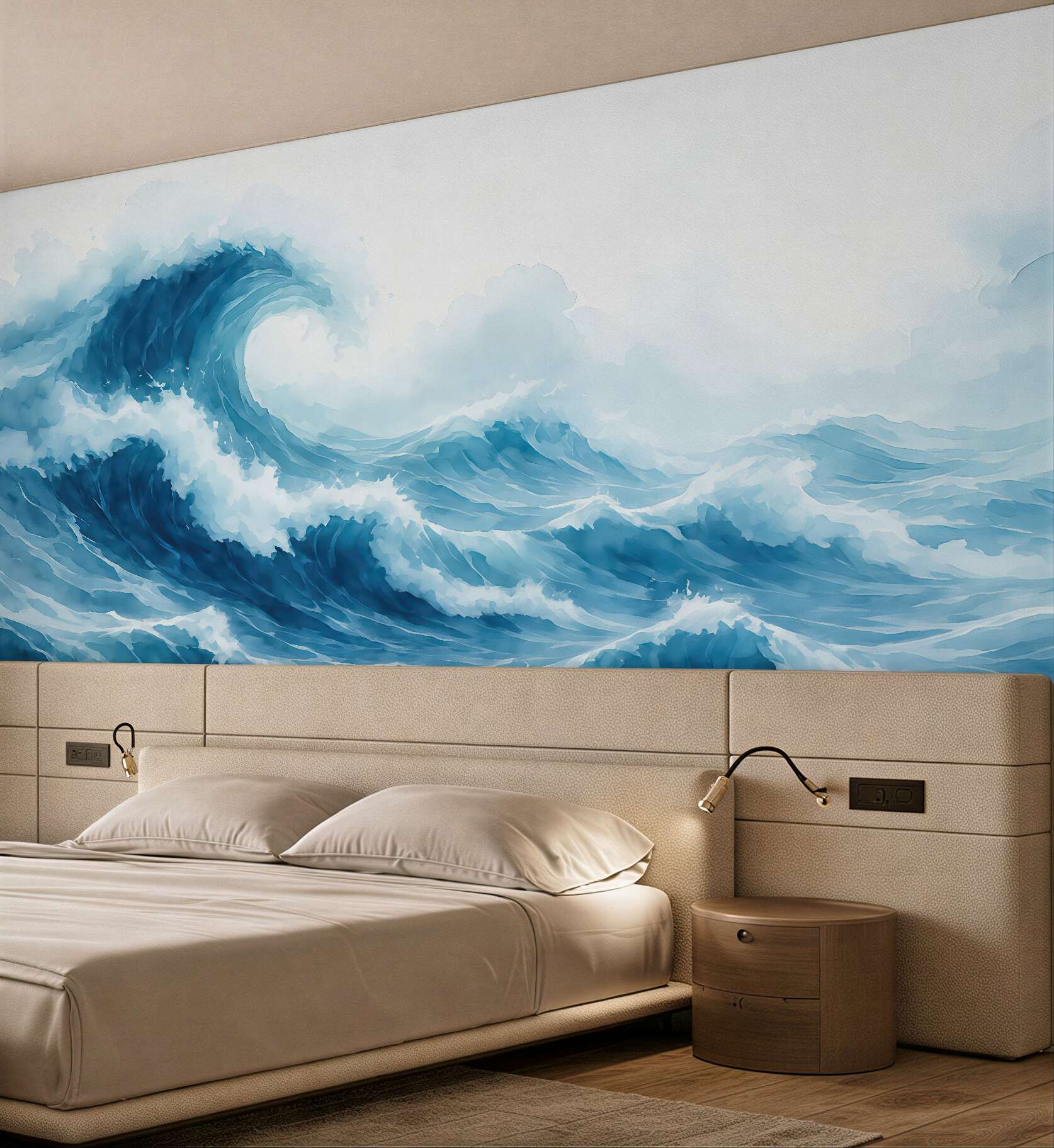 Fototapeta malarskie błękitne fale oceanu