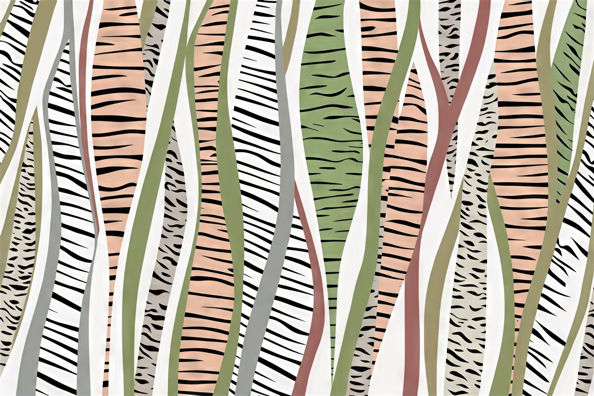 Fototapeta pastelowe pasy safari