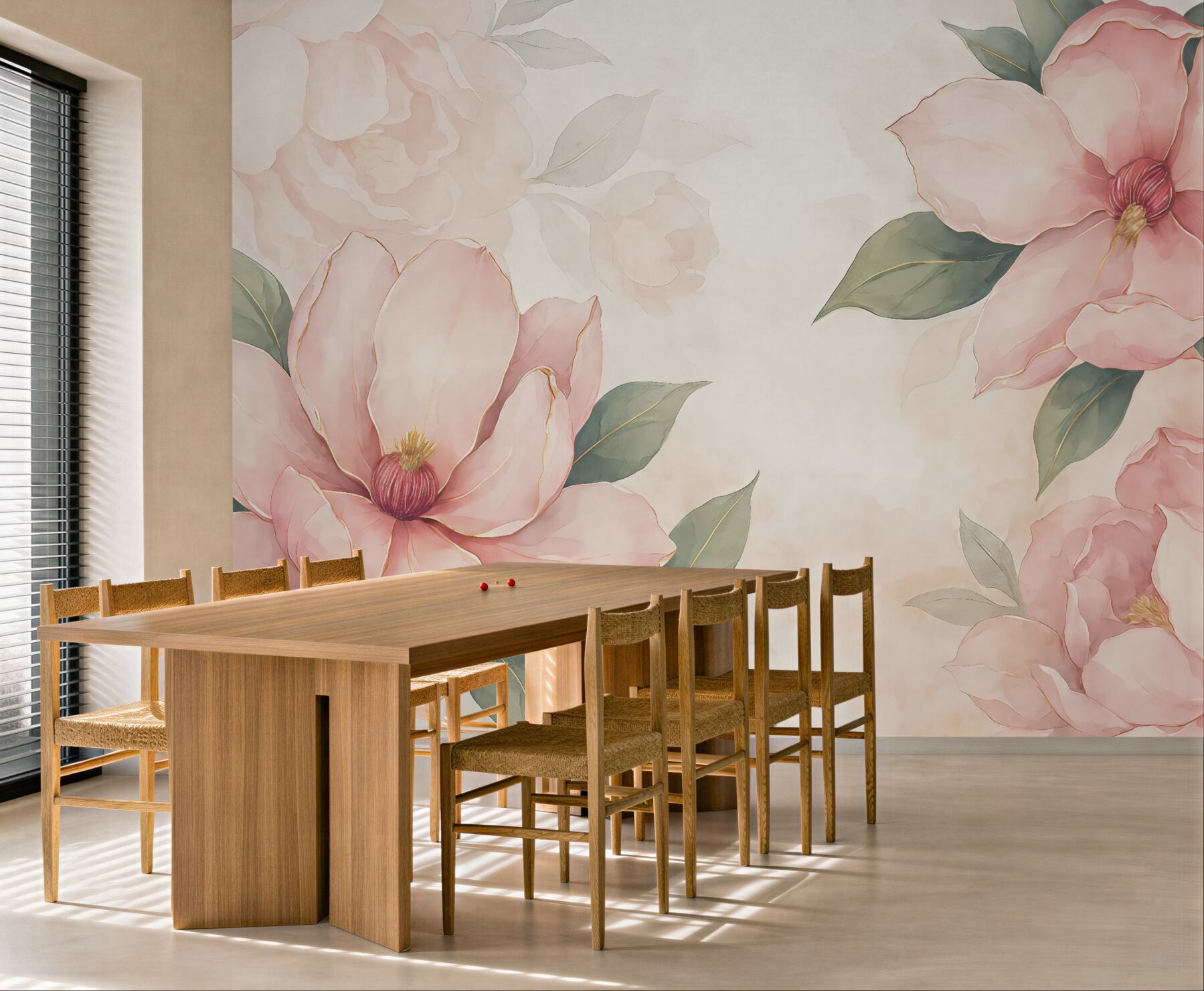Fototapeta pudrowe magnolie w subtelnej elegancji