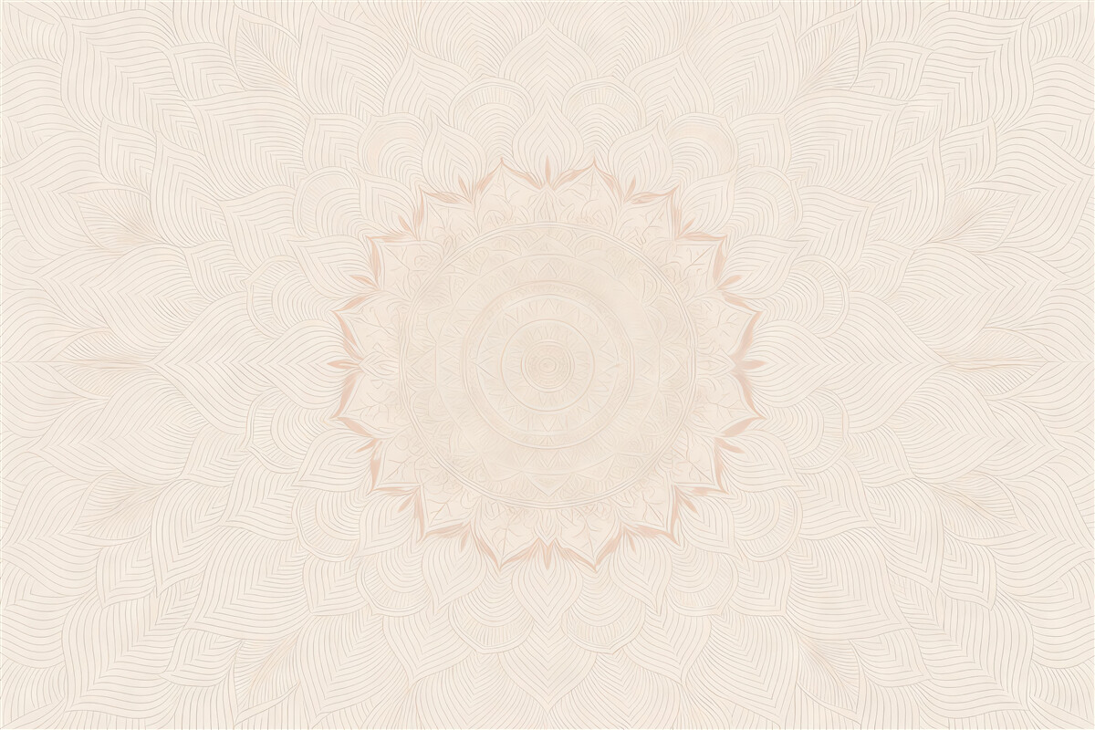 Fototapeta subtelna beżowa mandala w harmonii