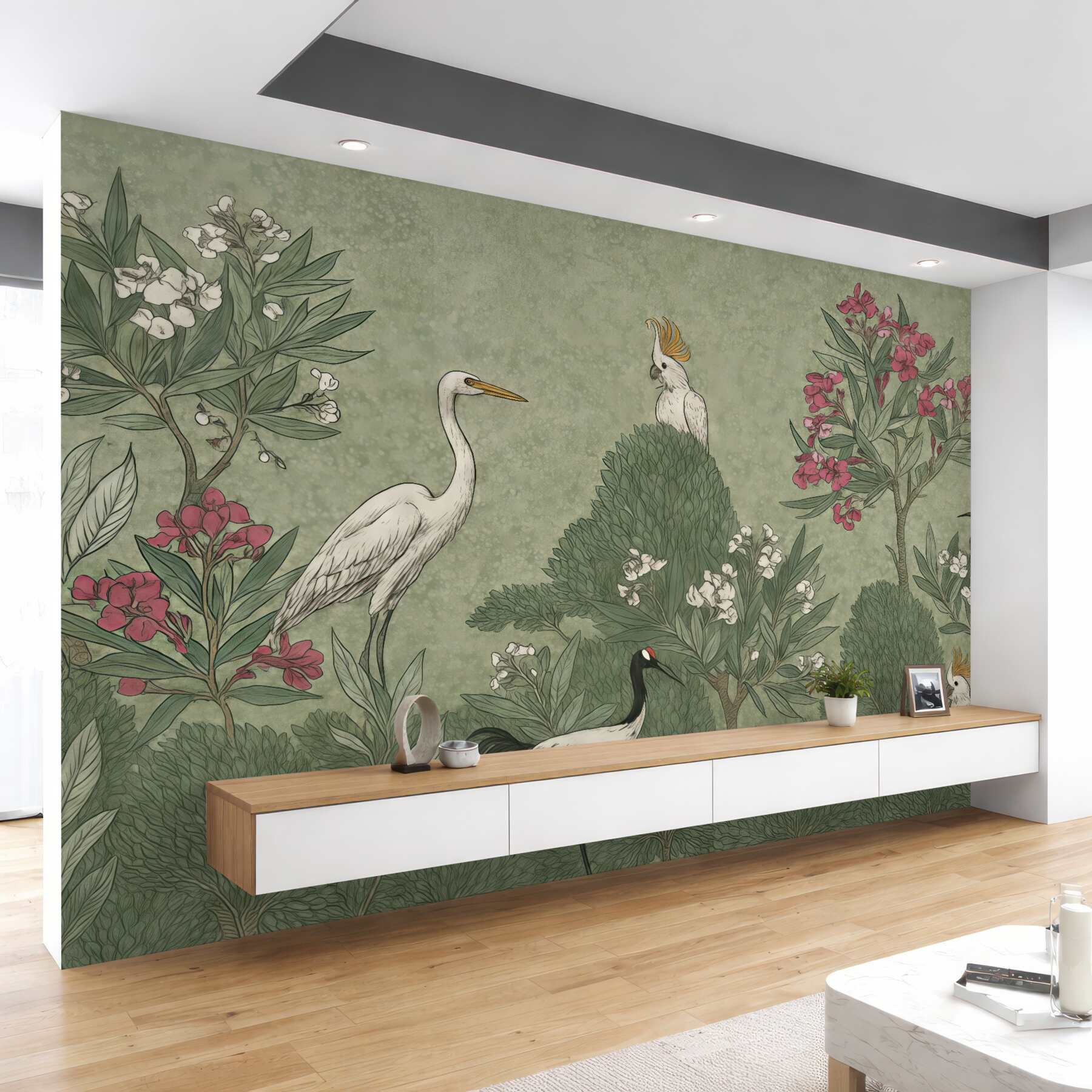 Fototapeta egzotyczne ptaki w botanicznym ogrodzie