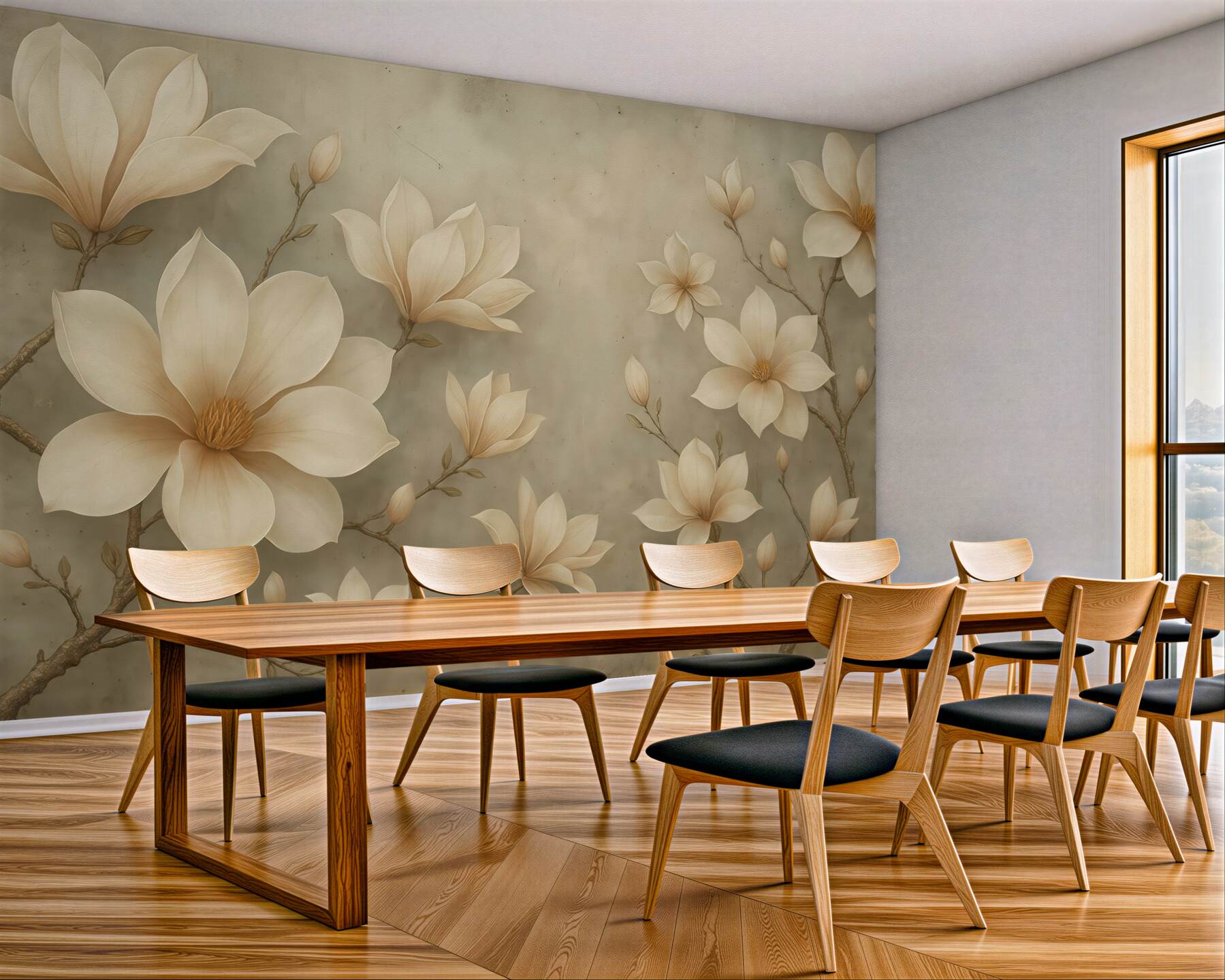 Fototapeta kremowe magnolie w subtelnej elegancji