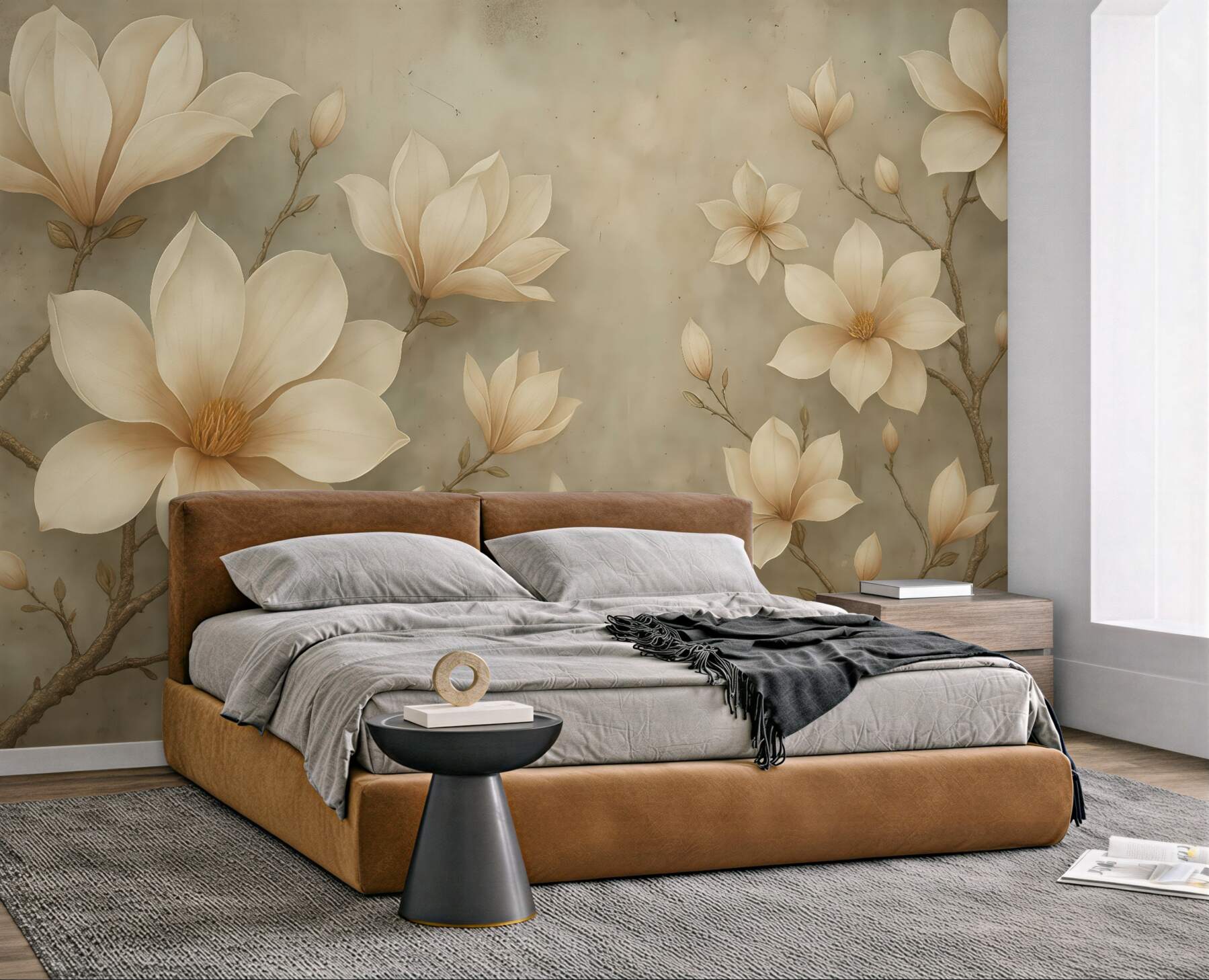 Fototapeta kremowe magnolie w subtelnej elegancji