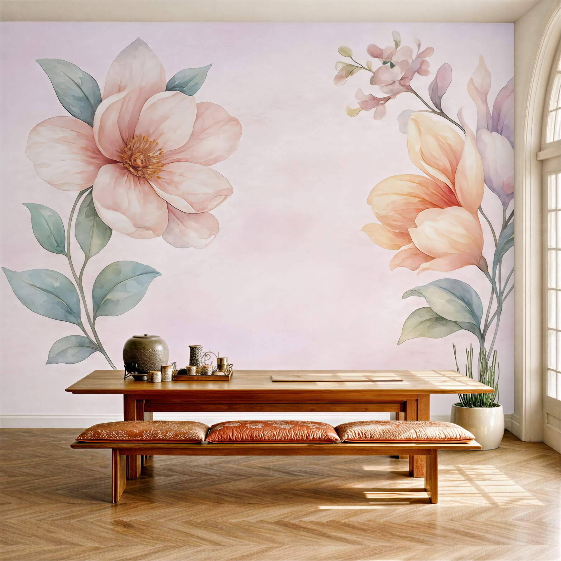 Fototapeta pastelowe magnolie w delikatnej kompozycji