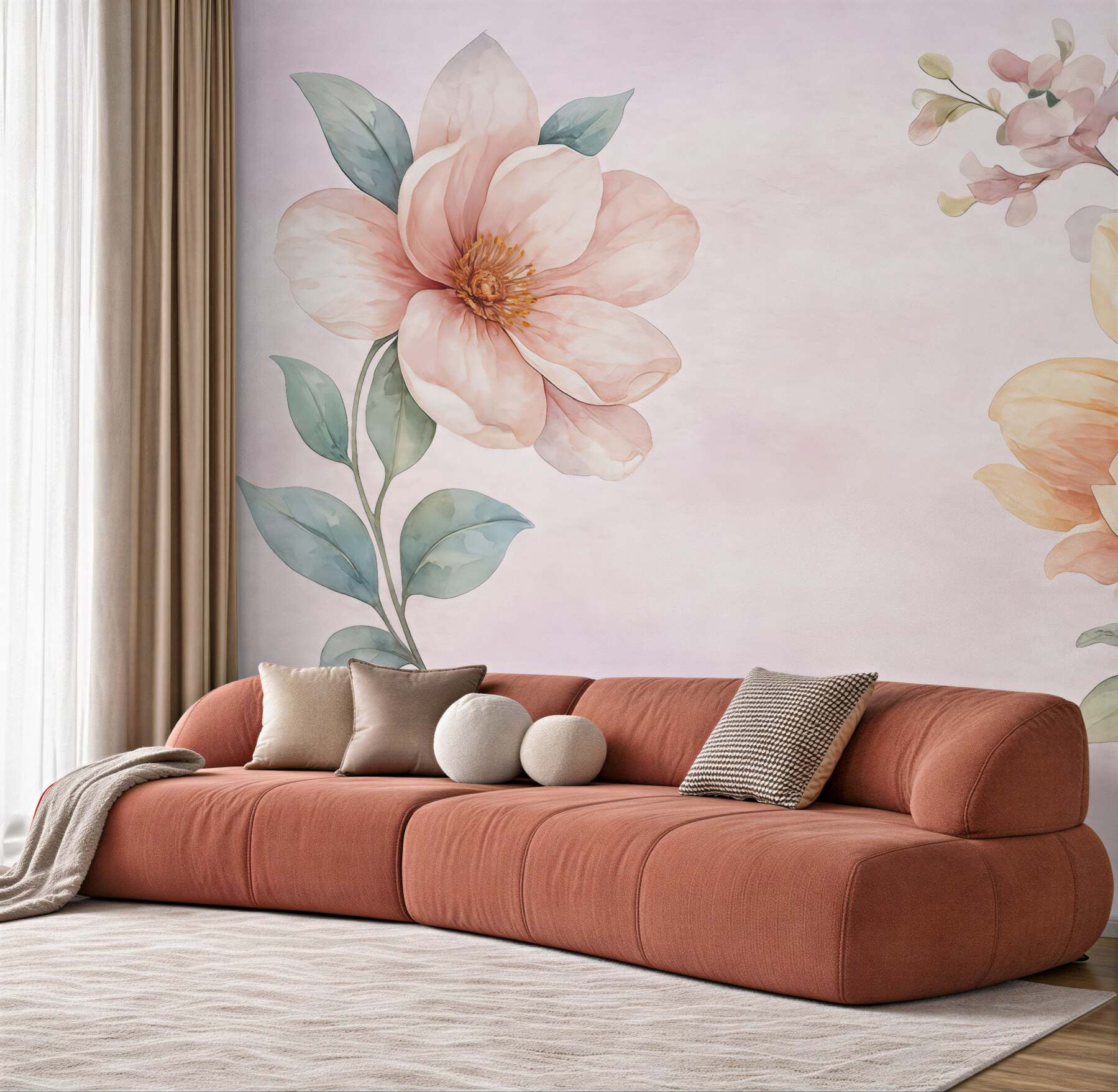 Fototapeta pastelowe magnolie w delikatnej kompozycji