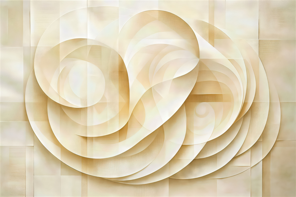 Fototapeta złocista geometryczna spirala abstrakcyjna