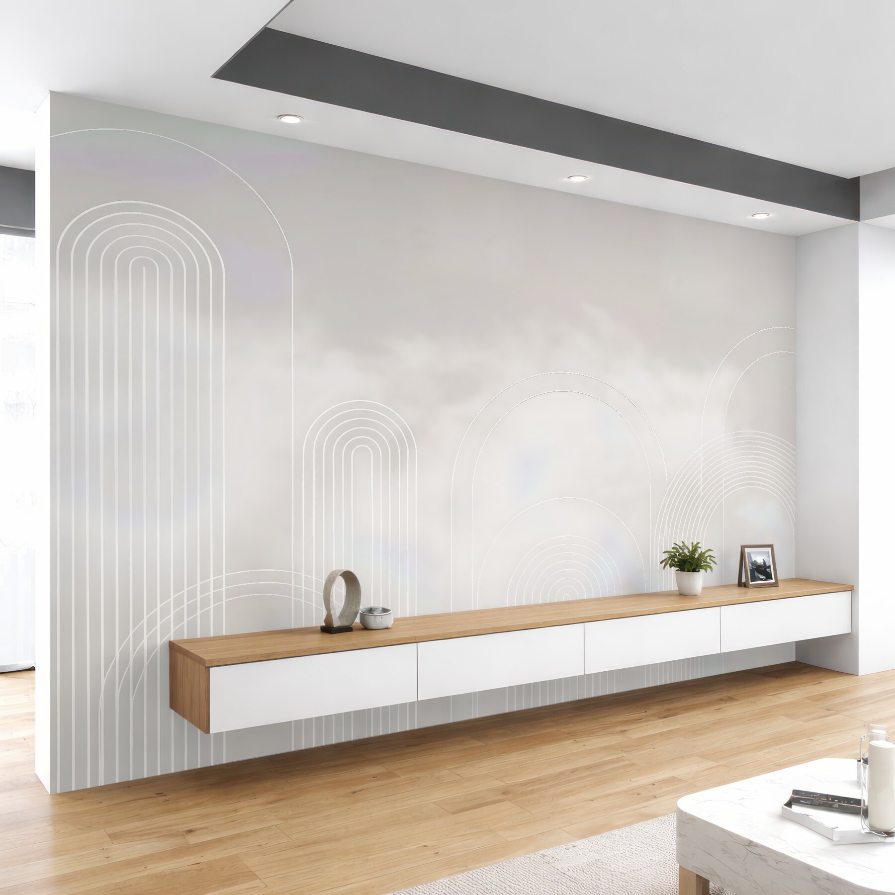 Fototapeta minimalistyczne łuki w beżach