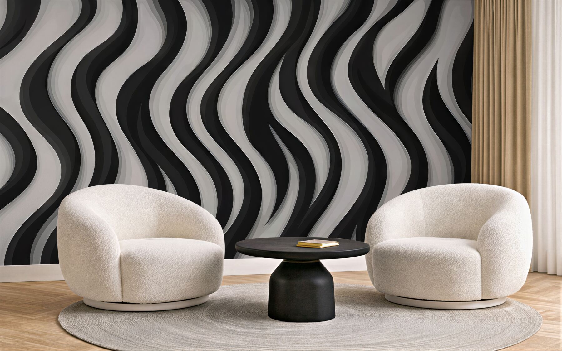 Fototapeta faliste pasy zebra