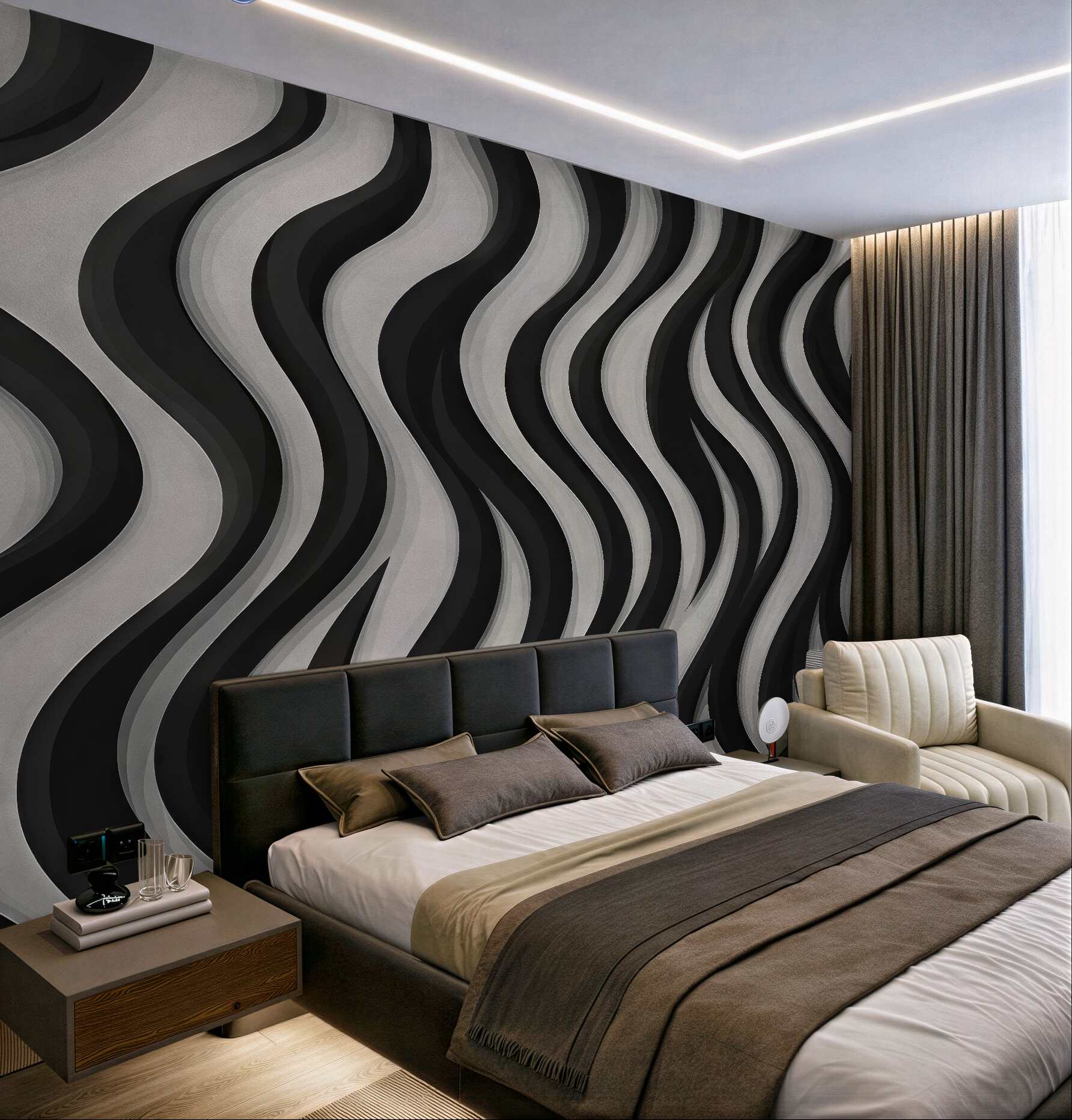 Fototapeta faliste pasy zebra