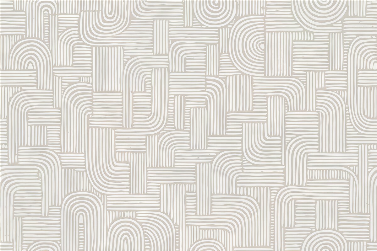 Fototapeta beżowy geometryczny labirynt linii