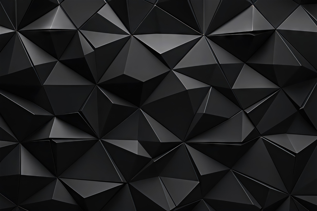 Fototapeta czarne geometryczne bryły w nowoczesnym stylu