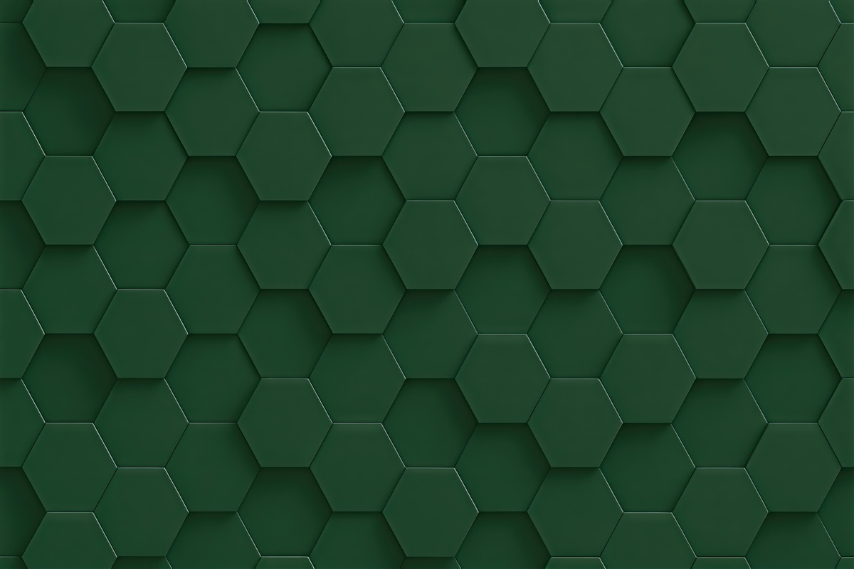 Fototapeta zielona geometryczna mozaika 3d