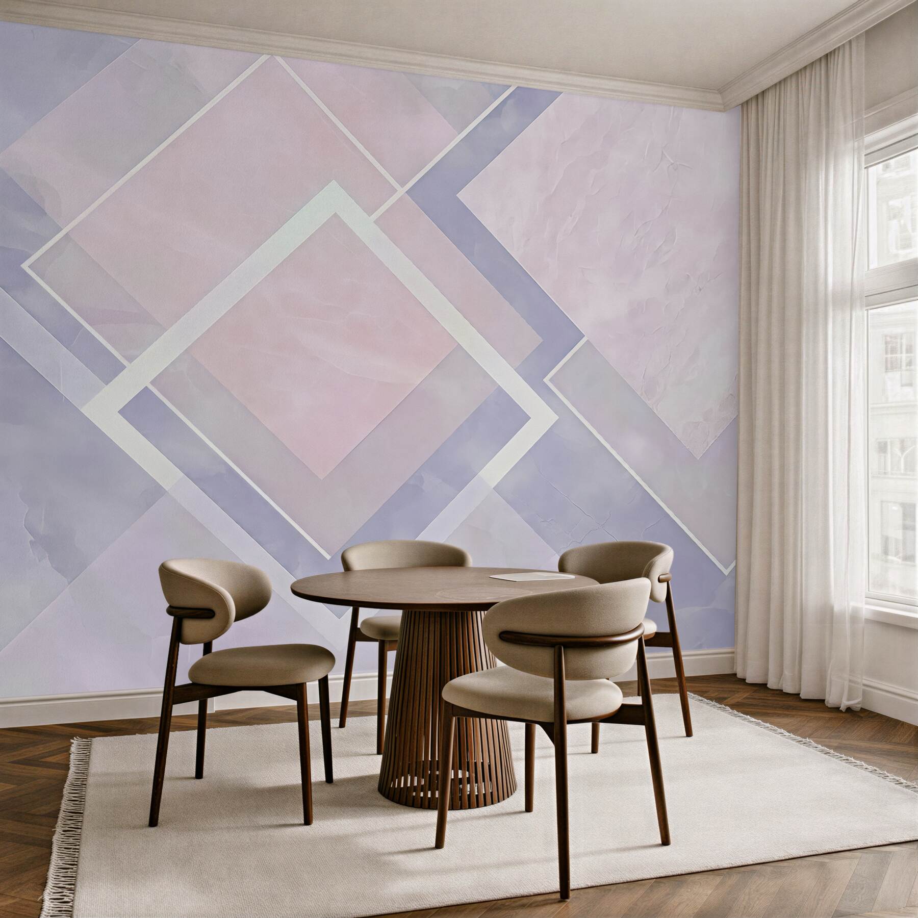 Fototapeta pastelowa geometryczna harmonia