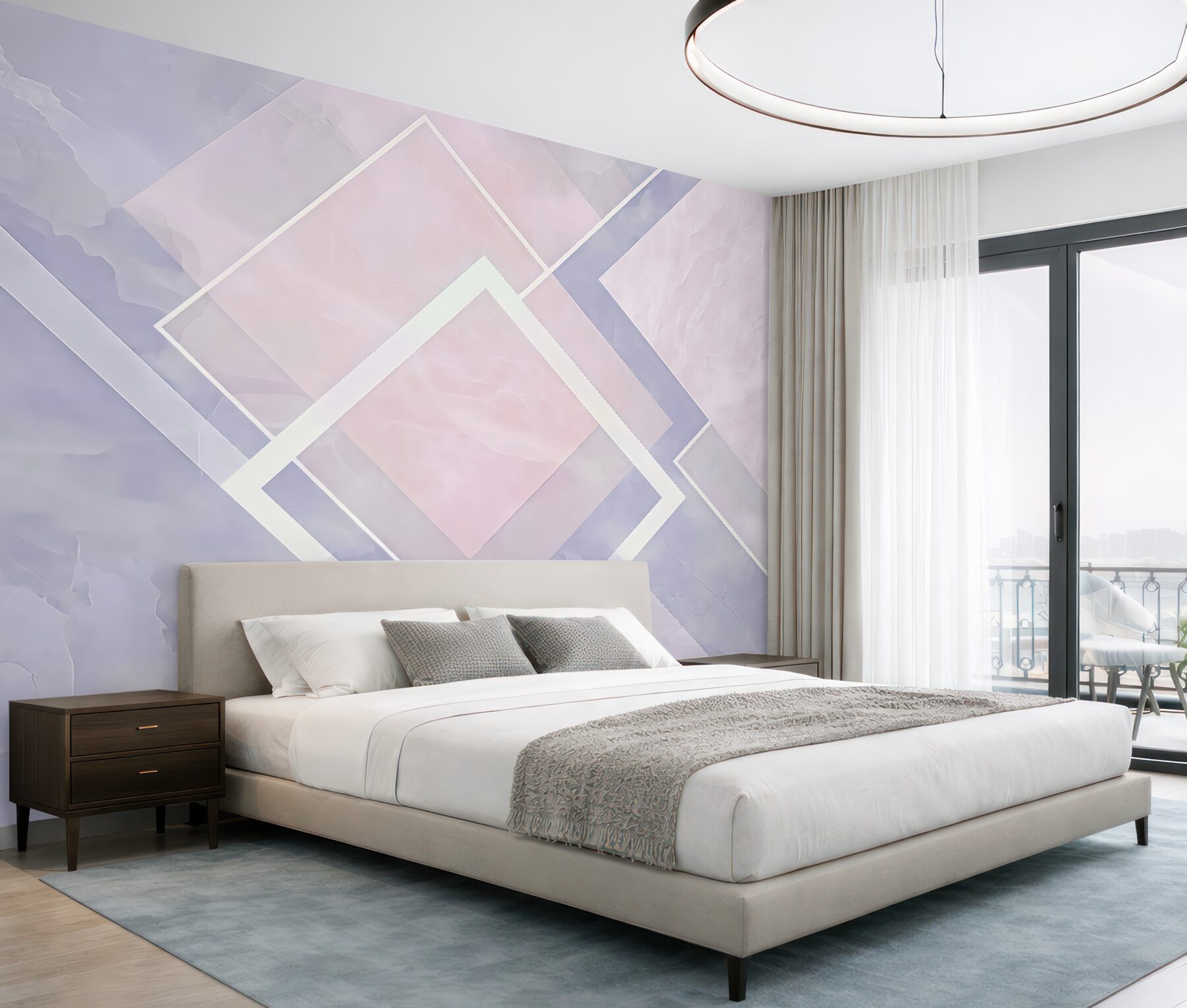Fototapeta pastelowa geometryczna harmonia