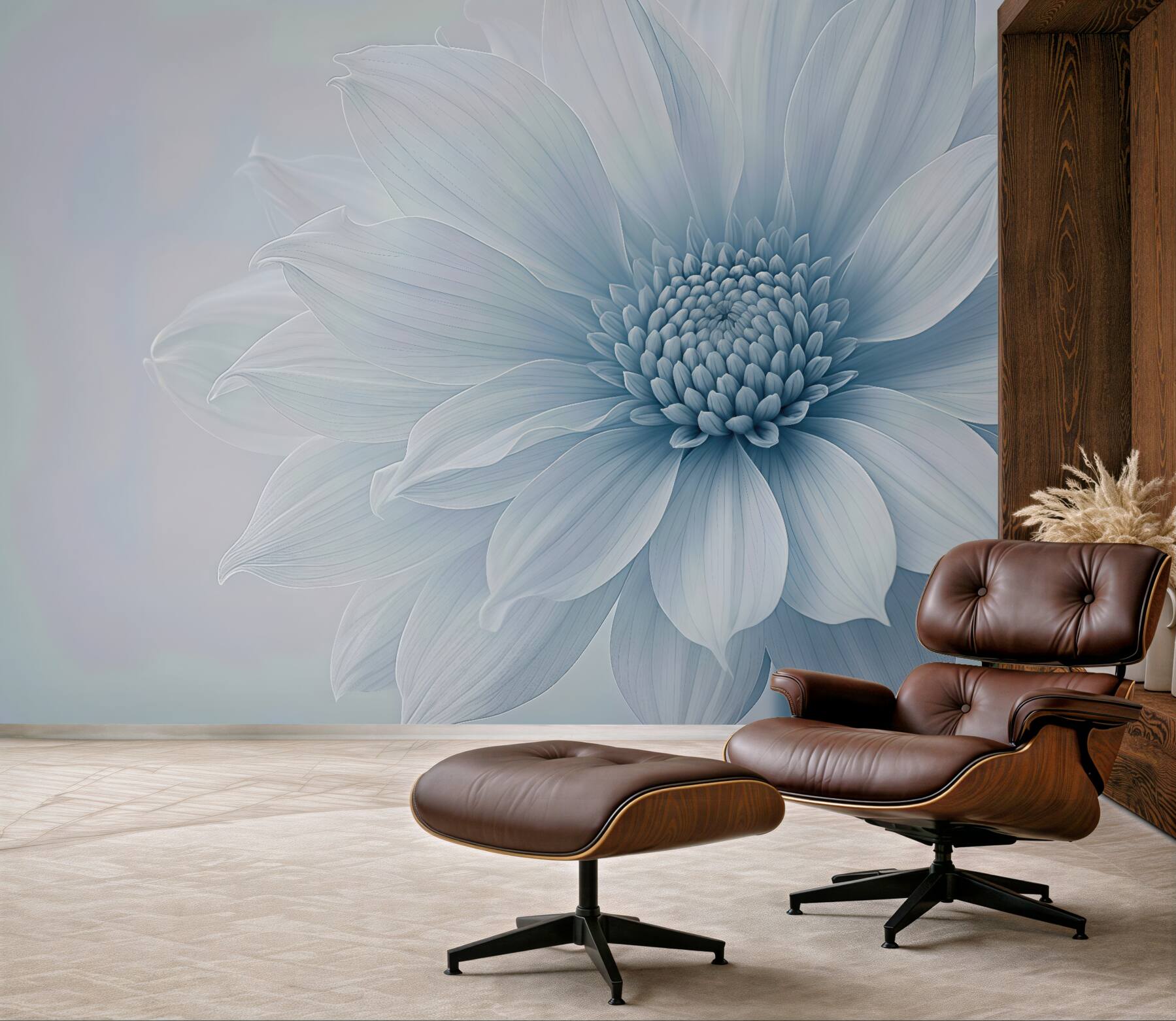 Fototapeta błękitny kwiat subtelnej elegancji