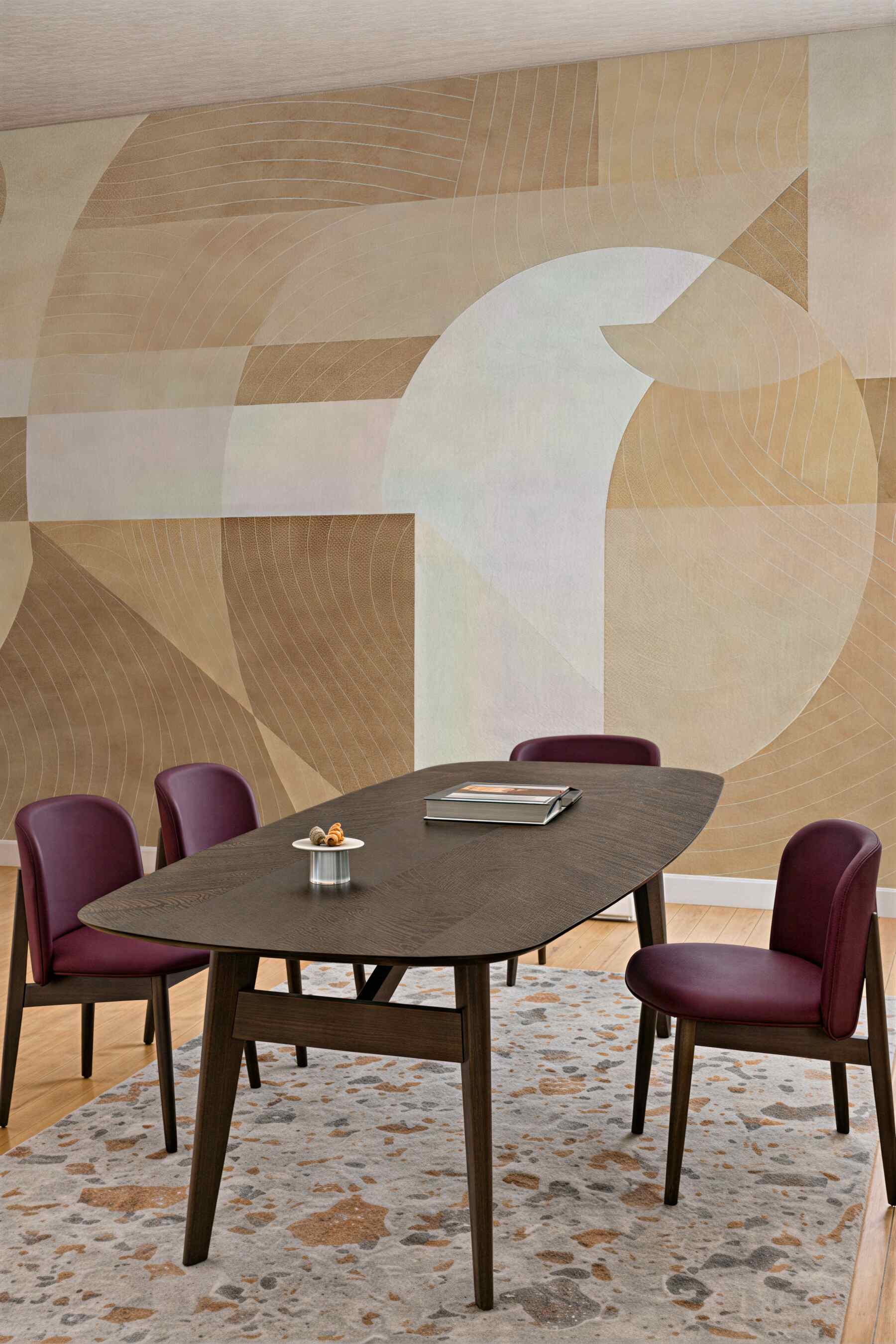 Fototapeta beżowa geometria w subtelnym rytmie
