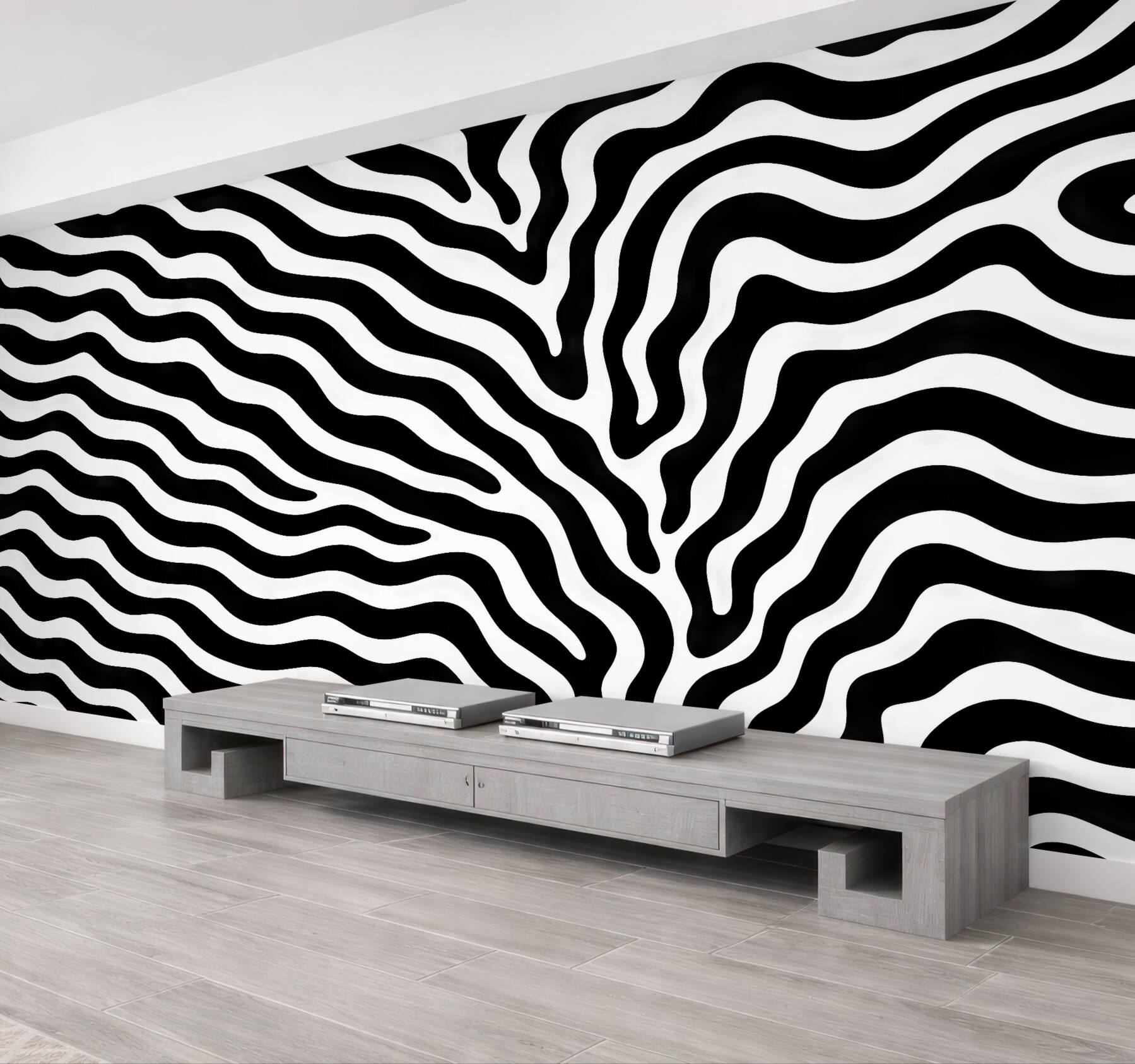 Fototapeta zebra w nowoczesnych falach