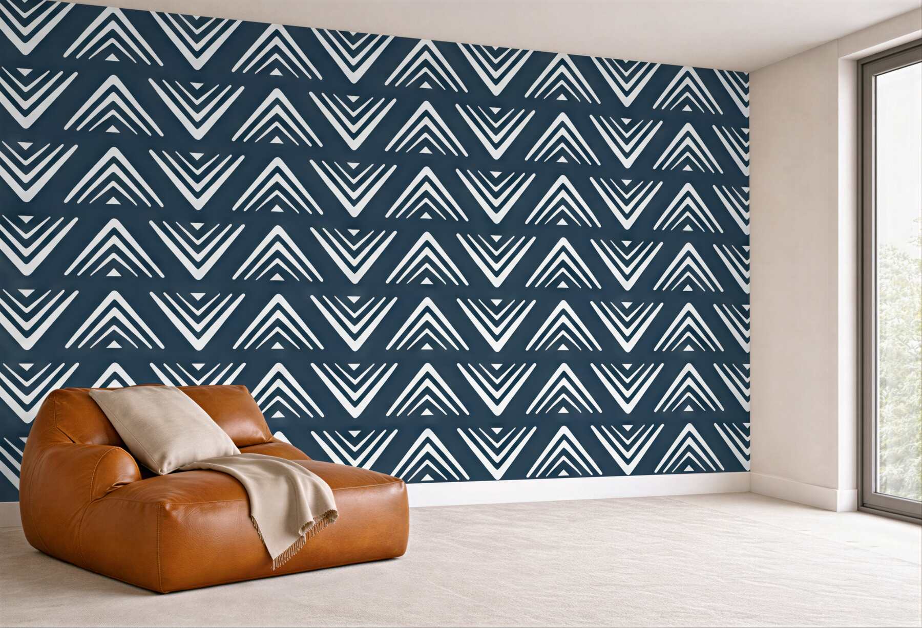 Fototapeta geometryczne strzałki w granacie